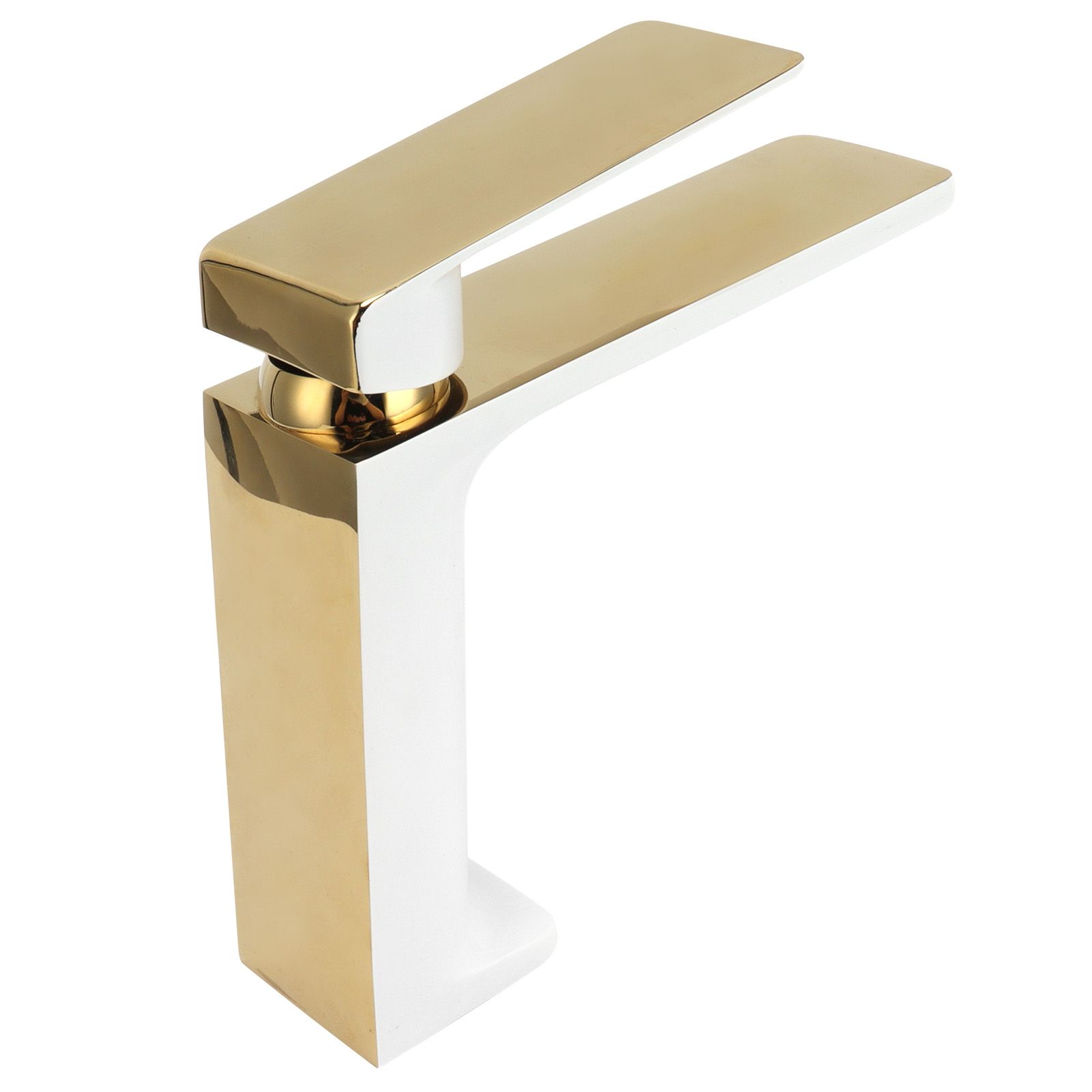Faucet Hot Cold Mixing Water Tap Wash Basin Tap with Single Spout Long Handle