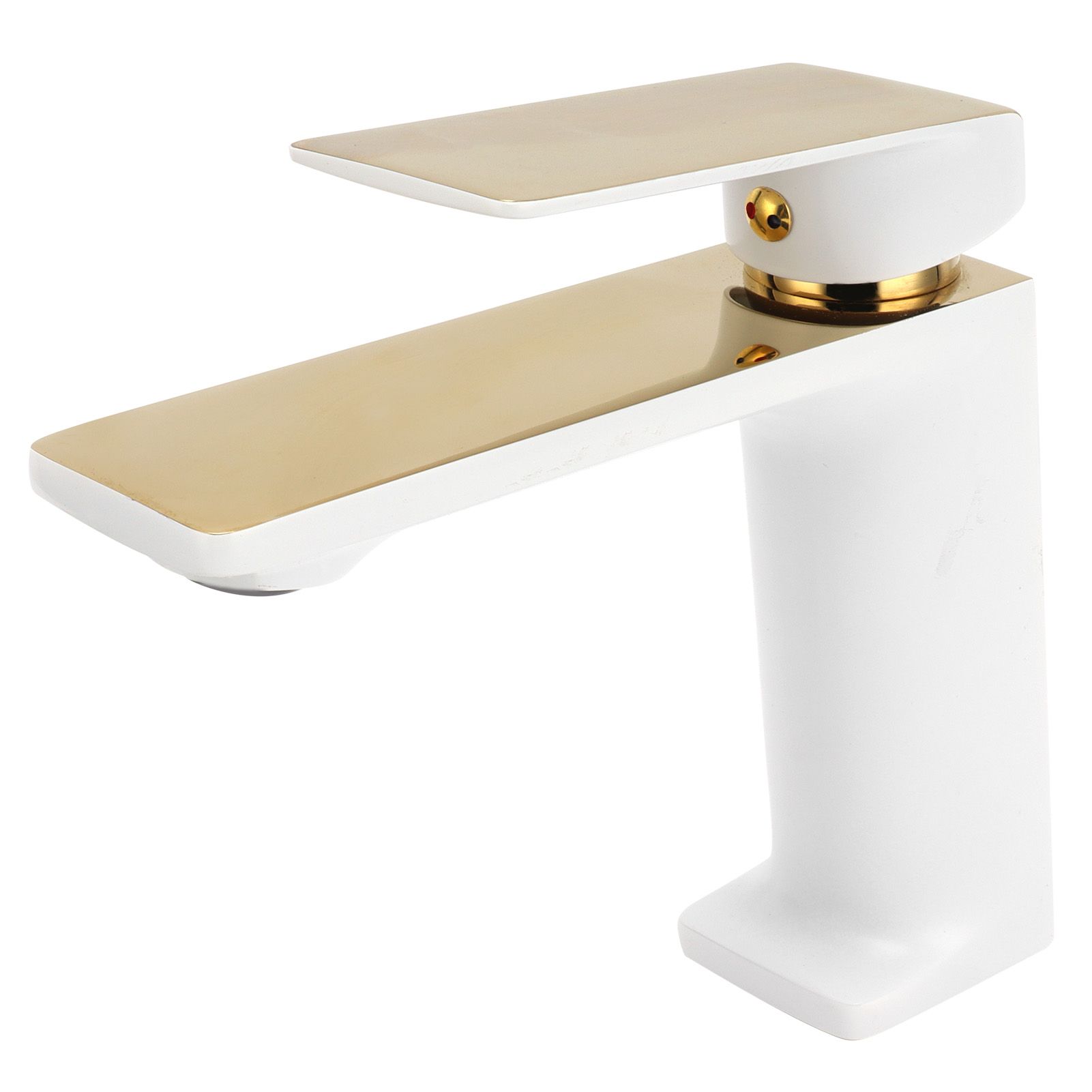 Faucet Hot Cold Mixing Water Tap Wash Basin Tap with Single Spout Long Handle view 3