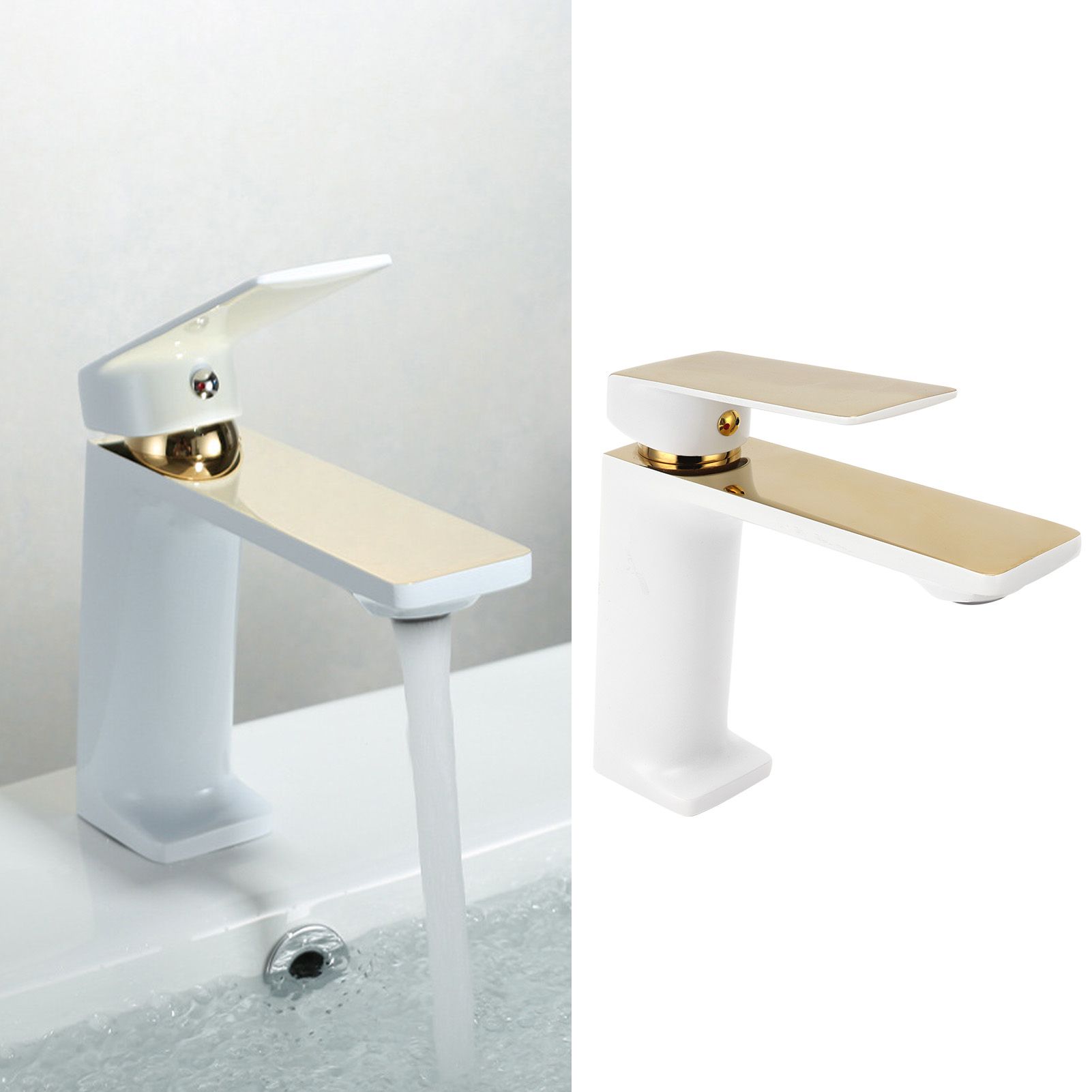 Faucet Hot Cold Mixing Water Tap Wash Basin Tap with Single Spout Long Handle view 11