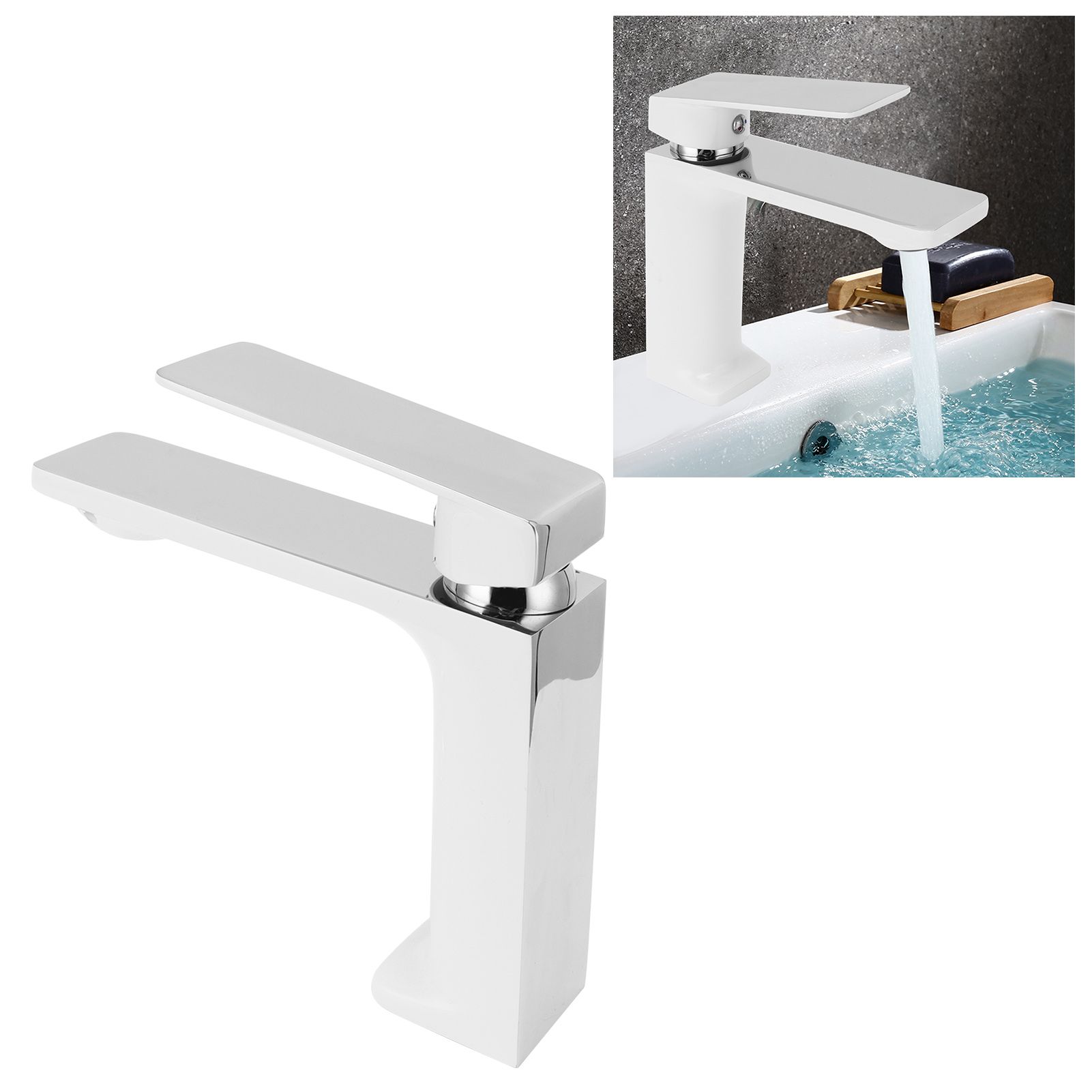 Bathroom Single Hole Basin Water Tap Copper Household Hot and Cold Water view 11