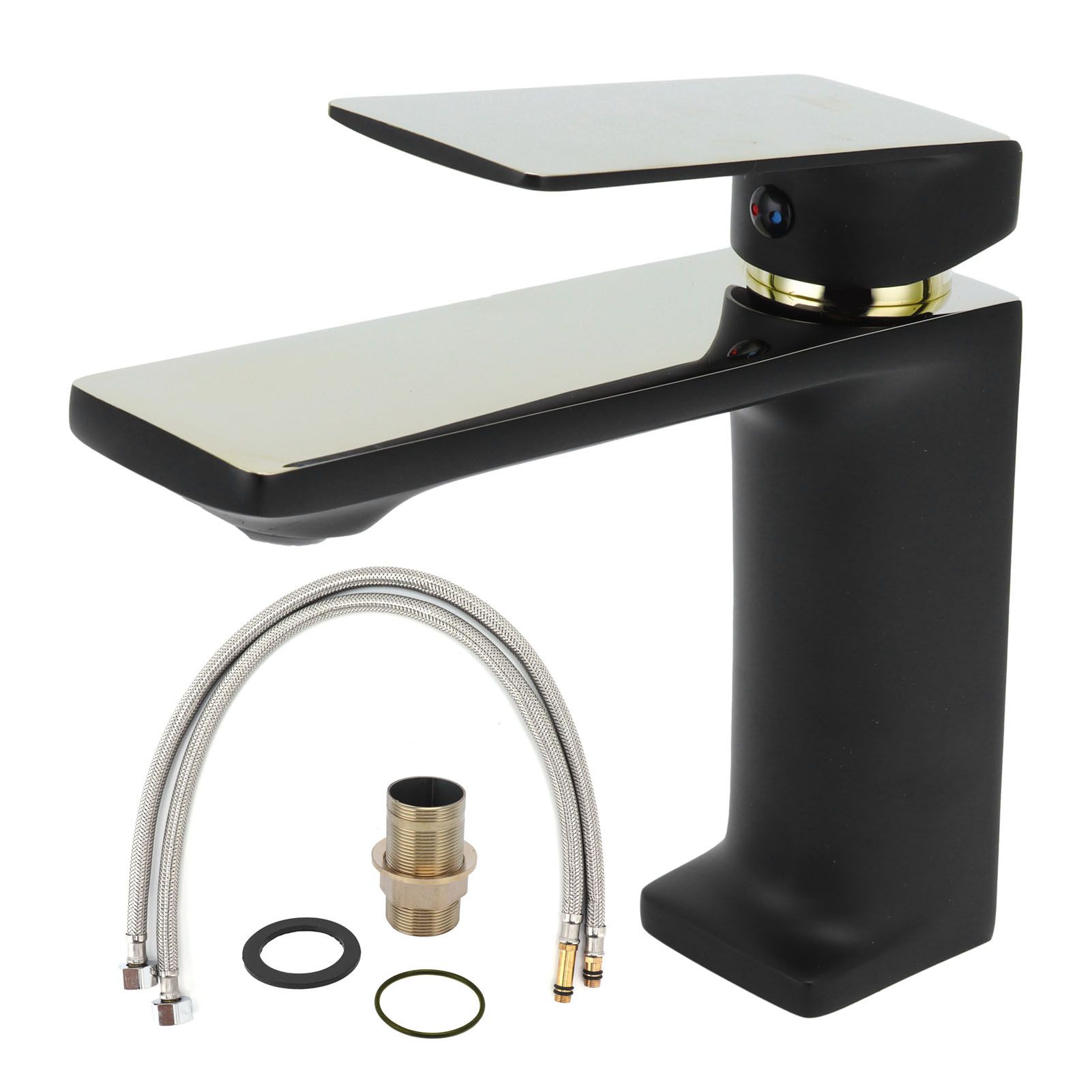 Single Hole Bathroom Faucet Hot and Cold Washbasin Water Tap for Home Lavatory view 2