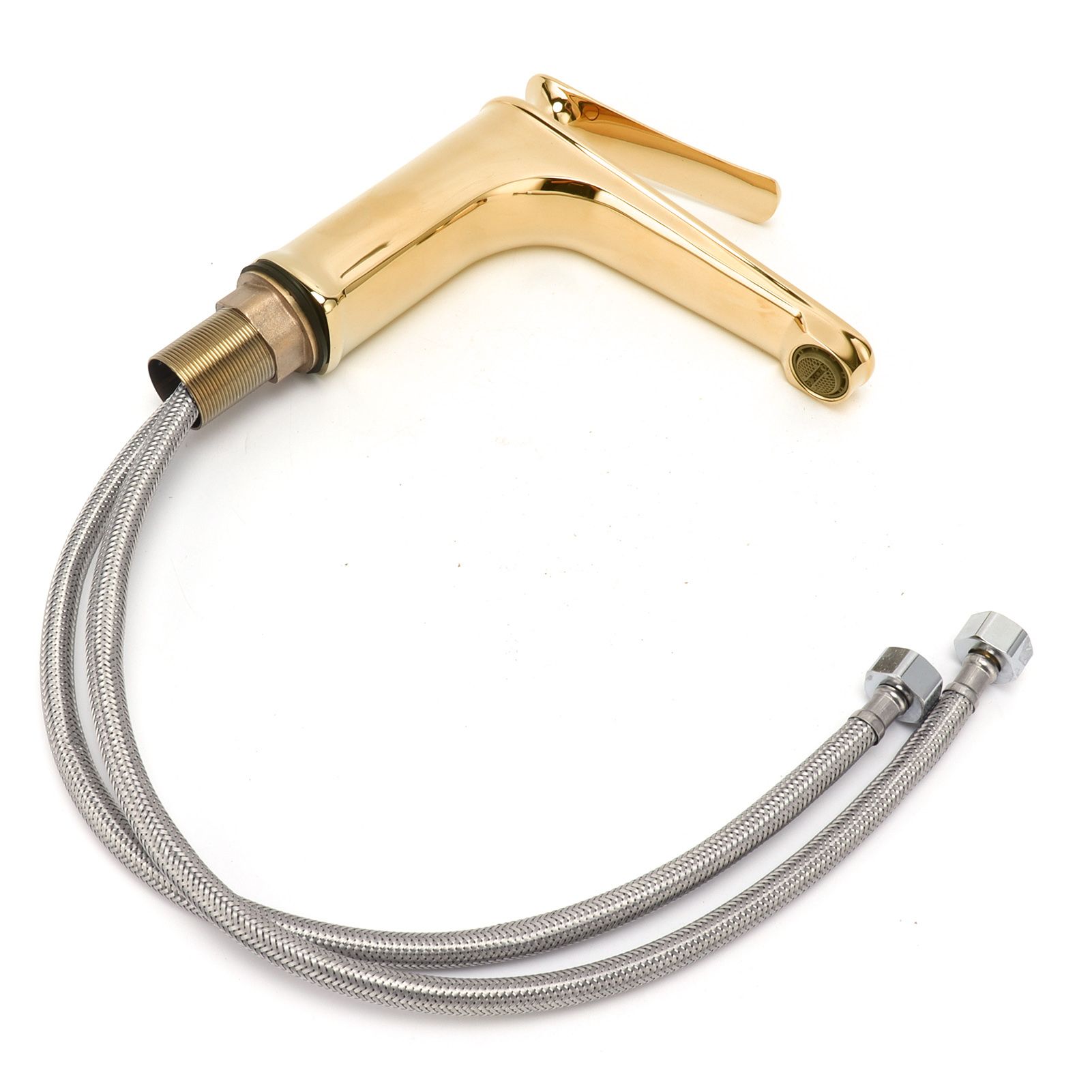 Copper Single Hole Faucet Hot and Cold Water Tap for Washbasin Lavatory view 8