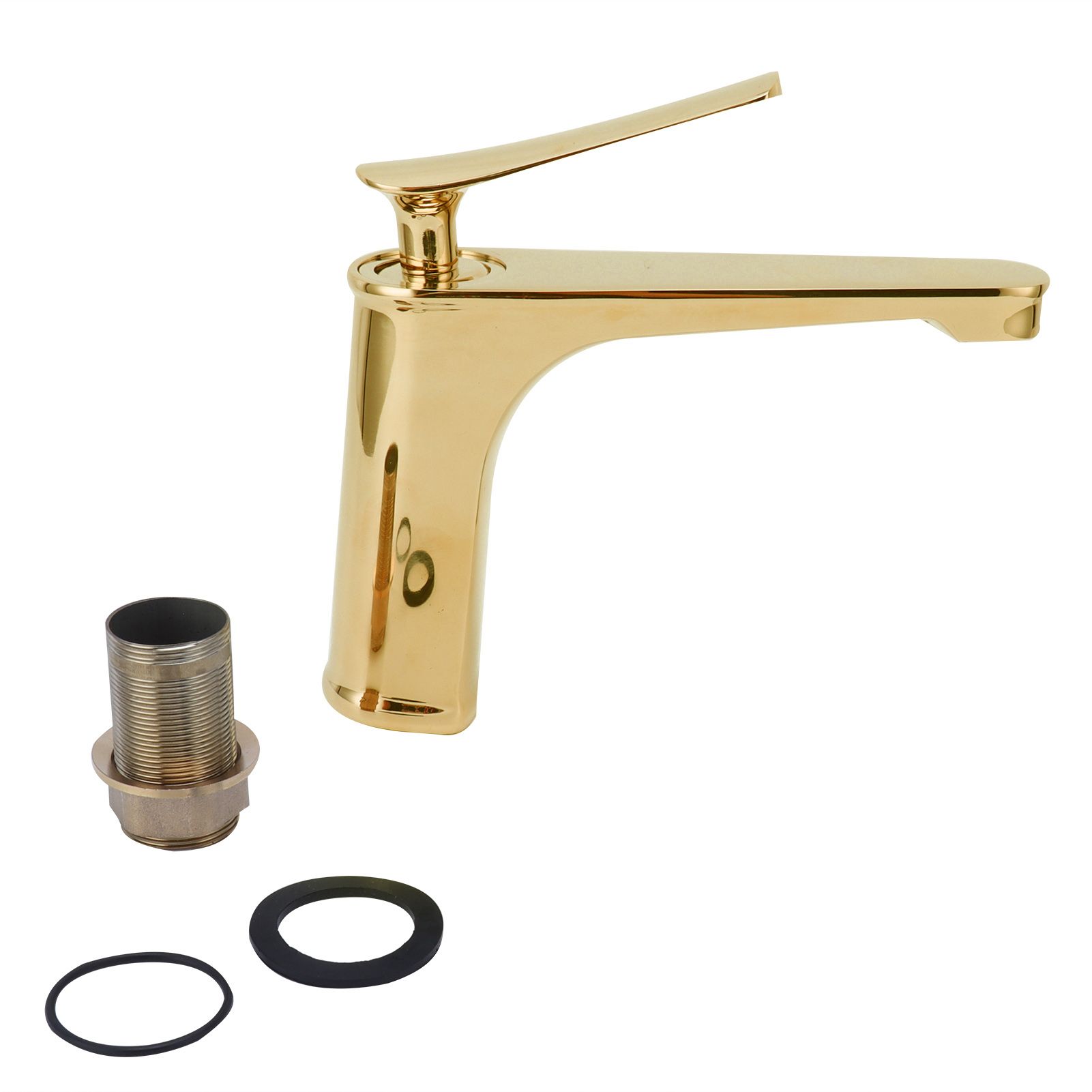 Copper Single Hole Faucet Hot and Cold Water Tap for Washbasin Lavatory view 10