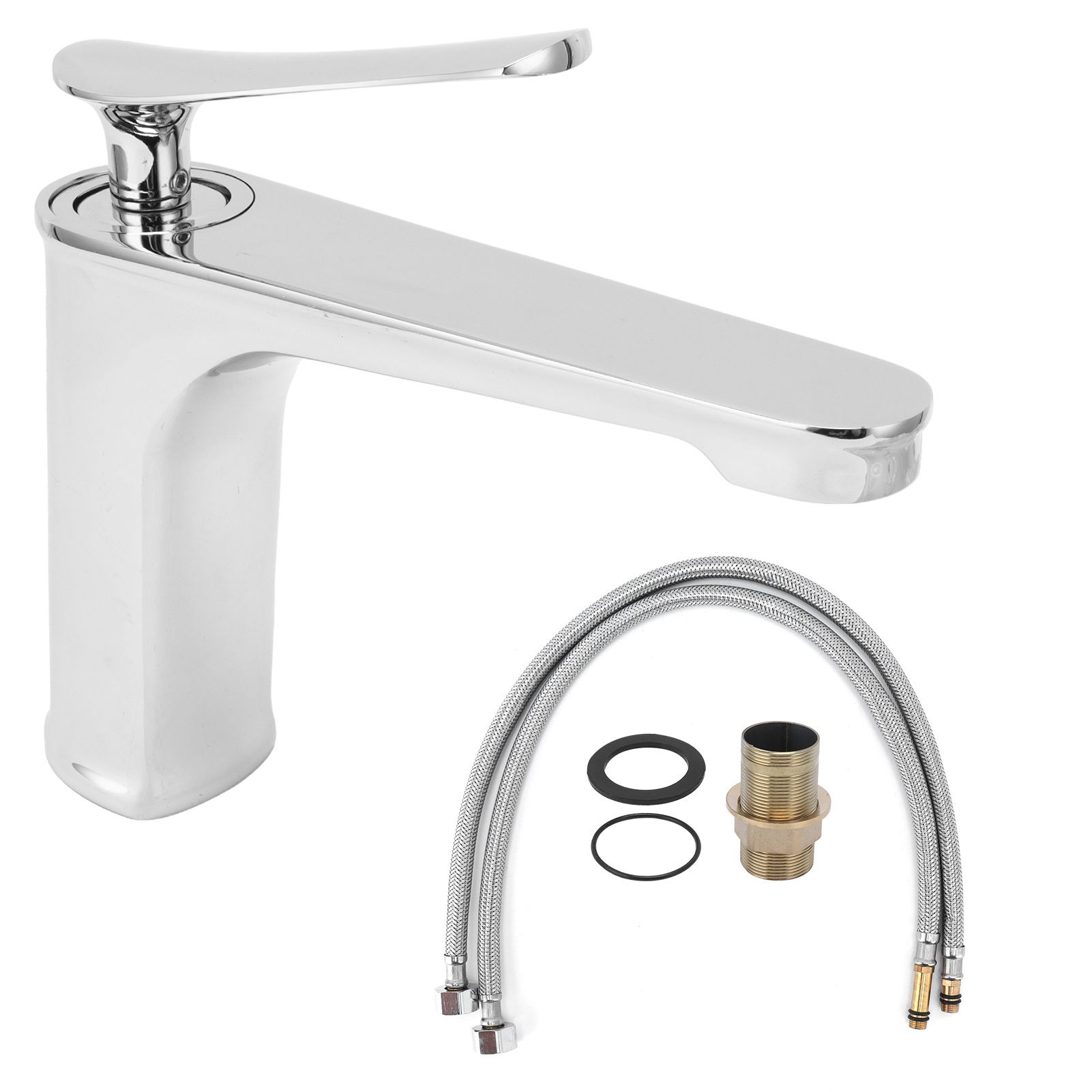 Bathroom Copper Basin Faucet Single Hole Hot and Cold Household Water Tap for view 2
