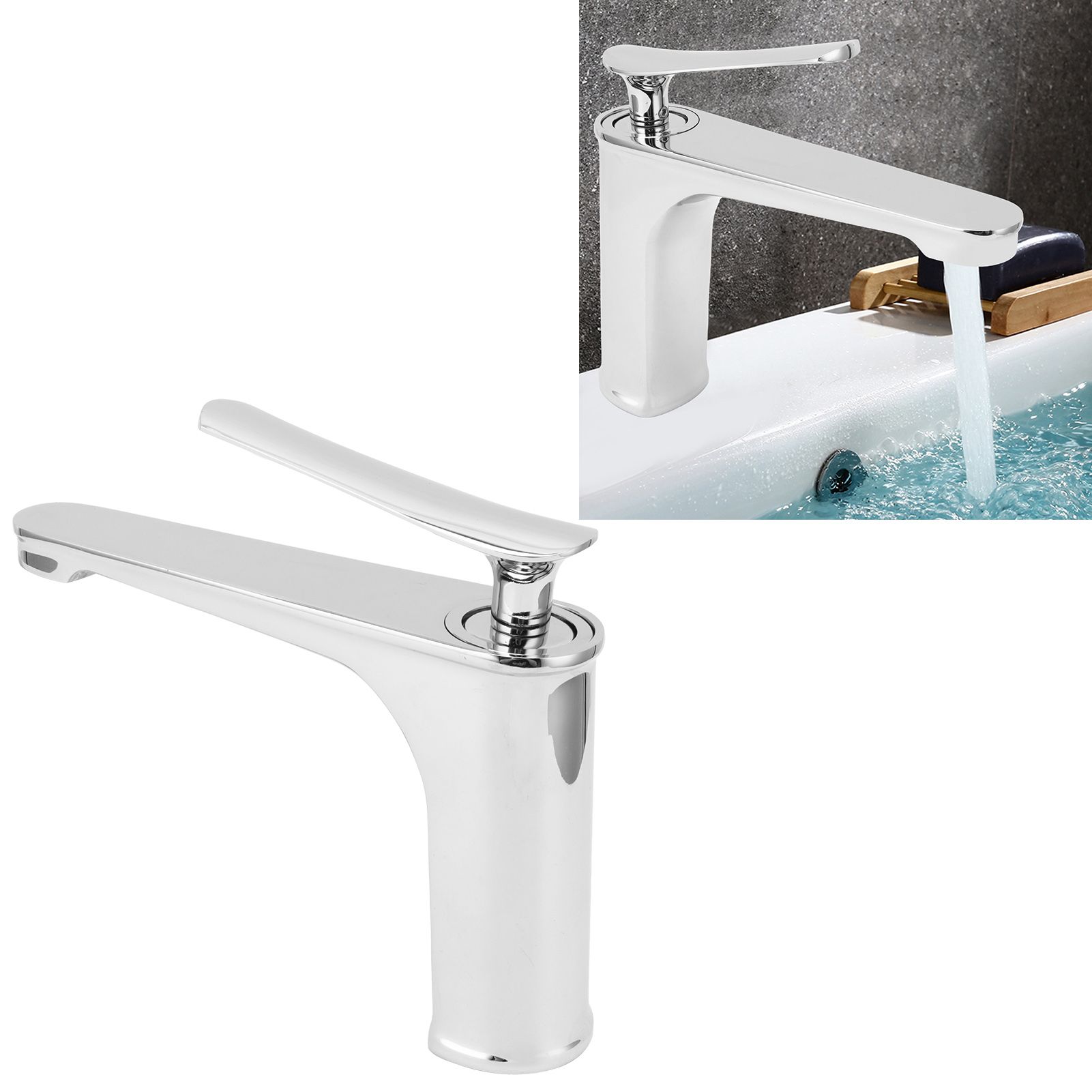 Bathroom Copper Basin Faucet Single Hole Hot and Cold Household Water Tap for view 12