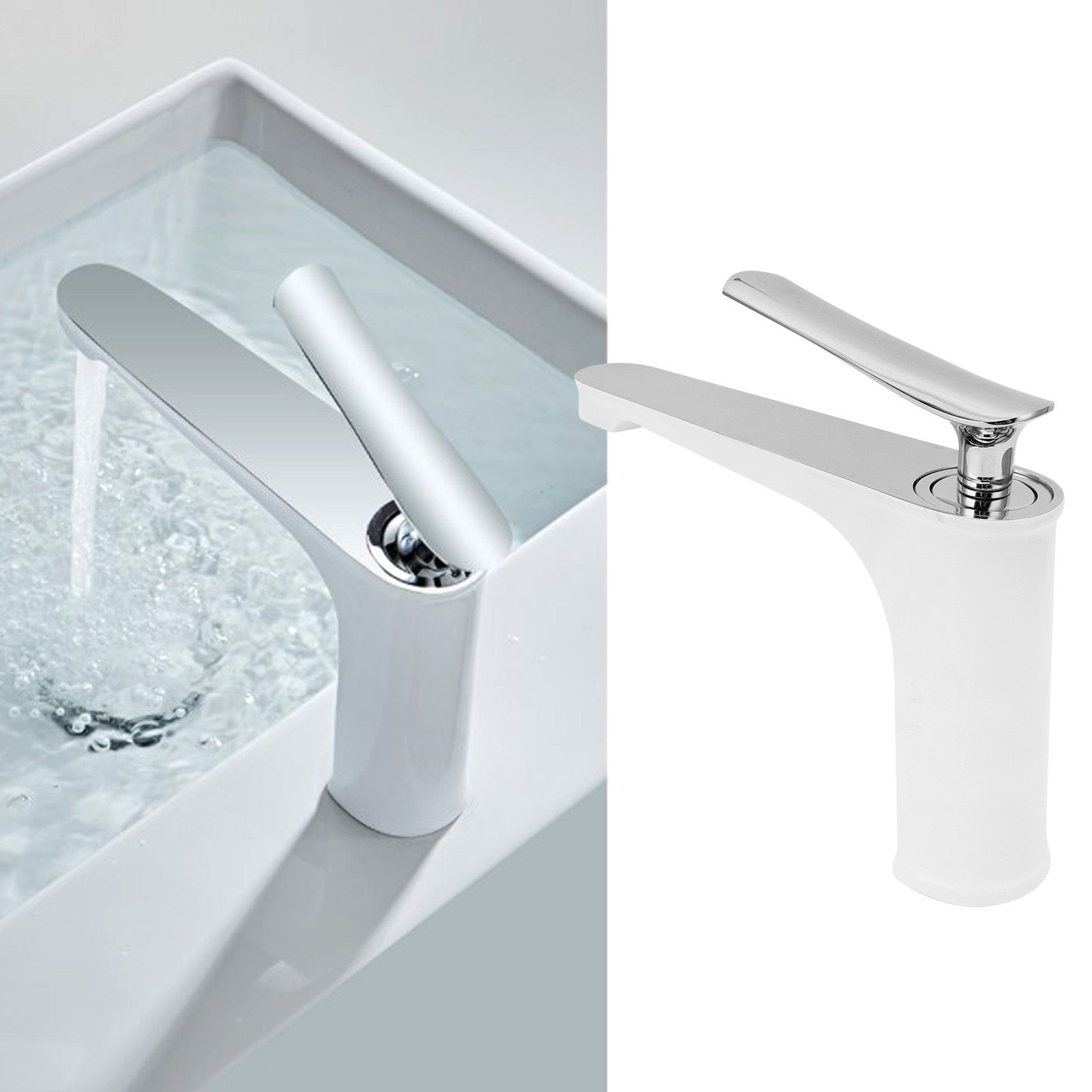 Single Hole Faucet Under Counter Basin Hot and Cold Water Tap for Bathroom view 11
