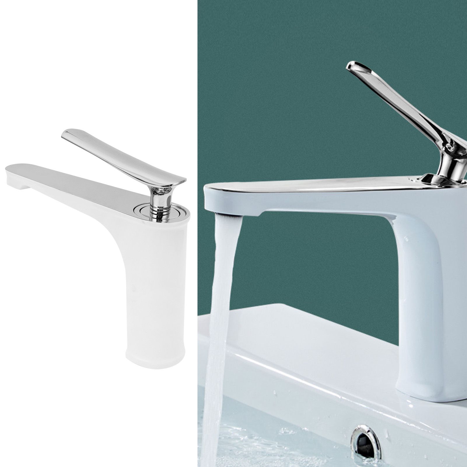Single Hole Faucet Under Counter Basin Hot and Cold Water Tap for Bathroom view 12
