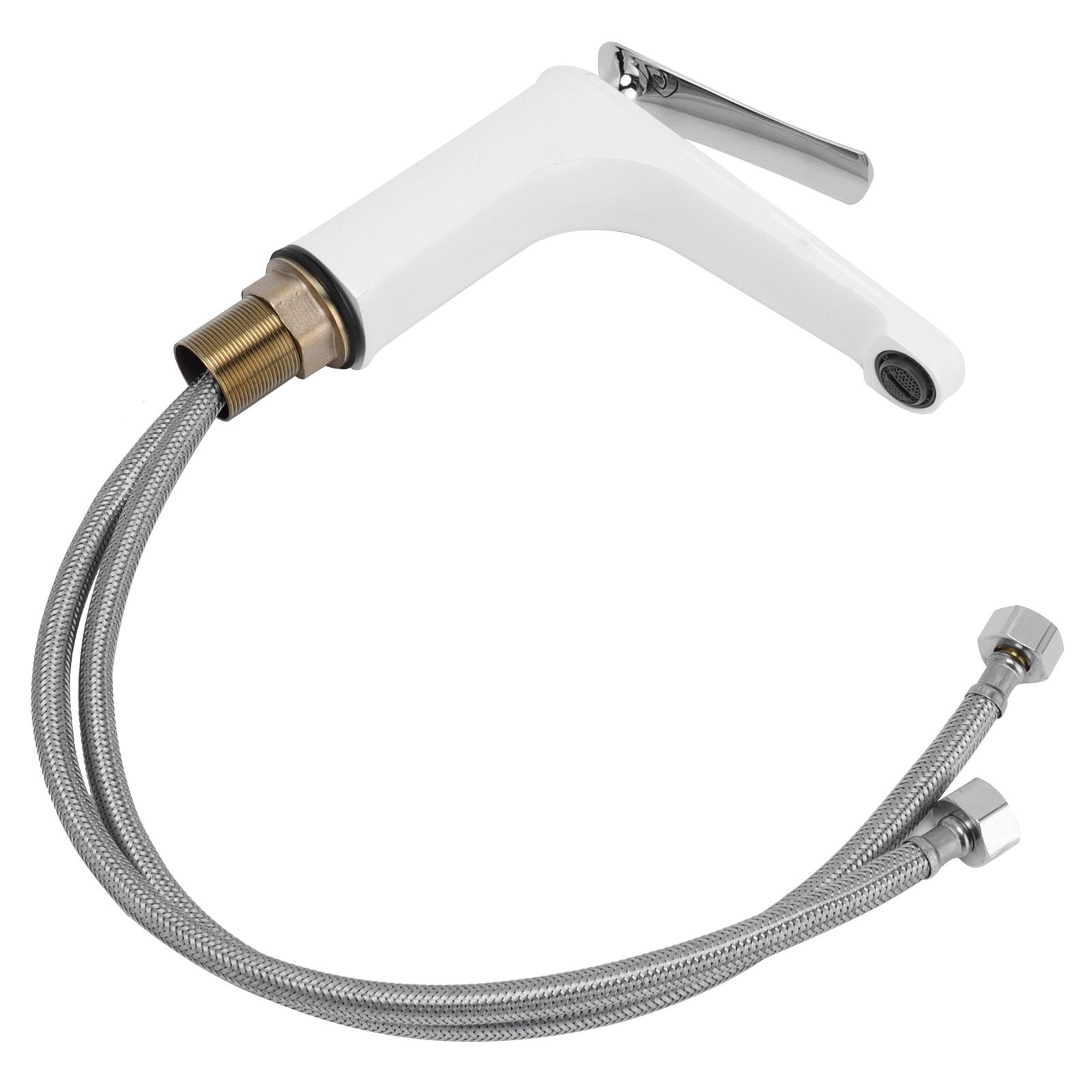 Single Hole Faucet Under Counter Basin Hot and Cold Water Tap for Bathroom view 9