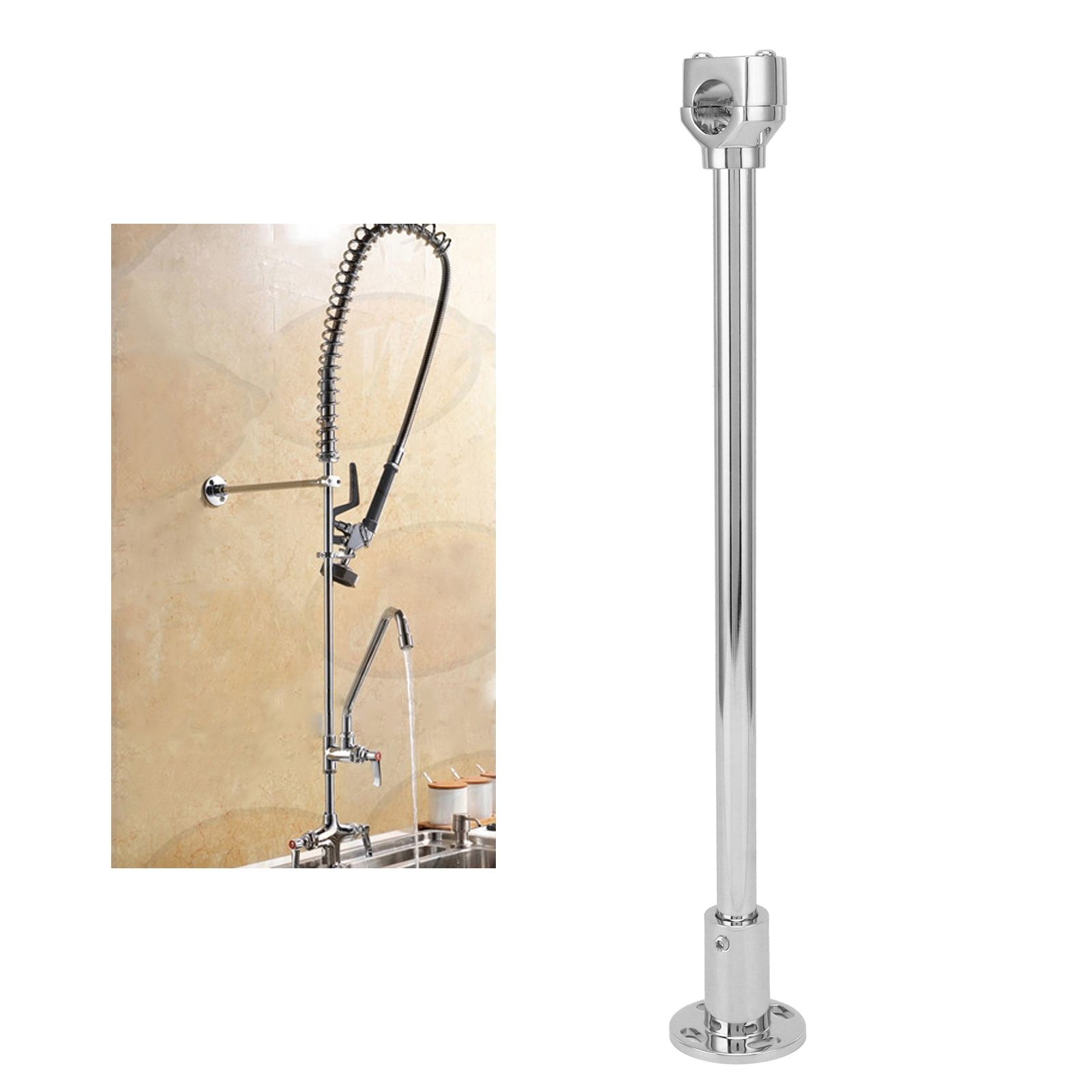 Shower Extension Arm Stainless Steel Kitchen Faucet Extension Rod Accessory view 12