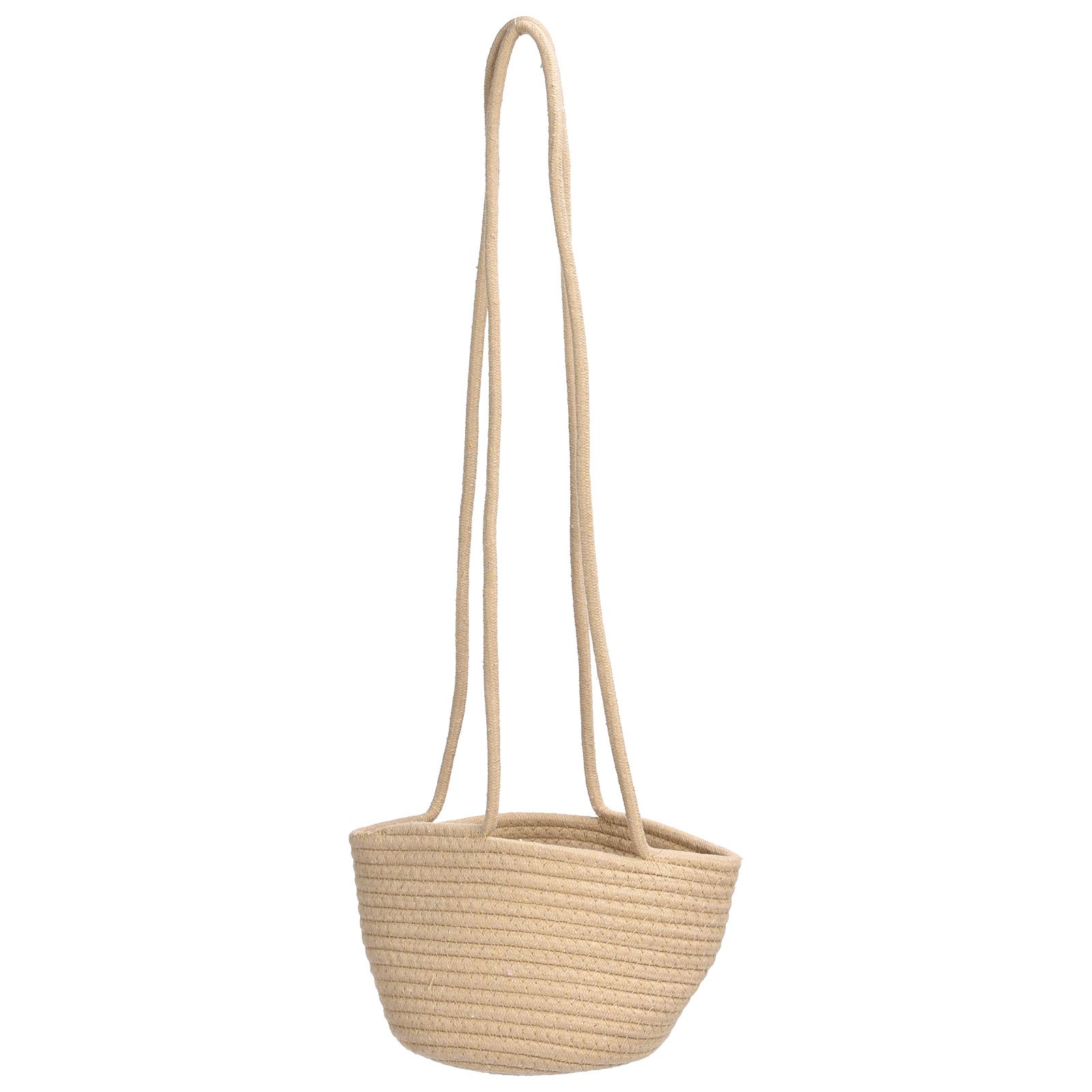 Hanging Flower Basket Woven Basket Suspended Flowerpot Plant Storage view 2