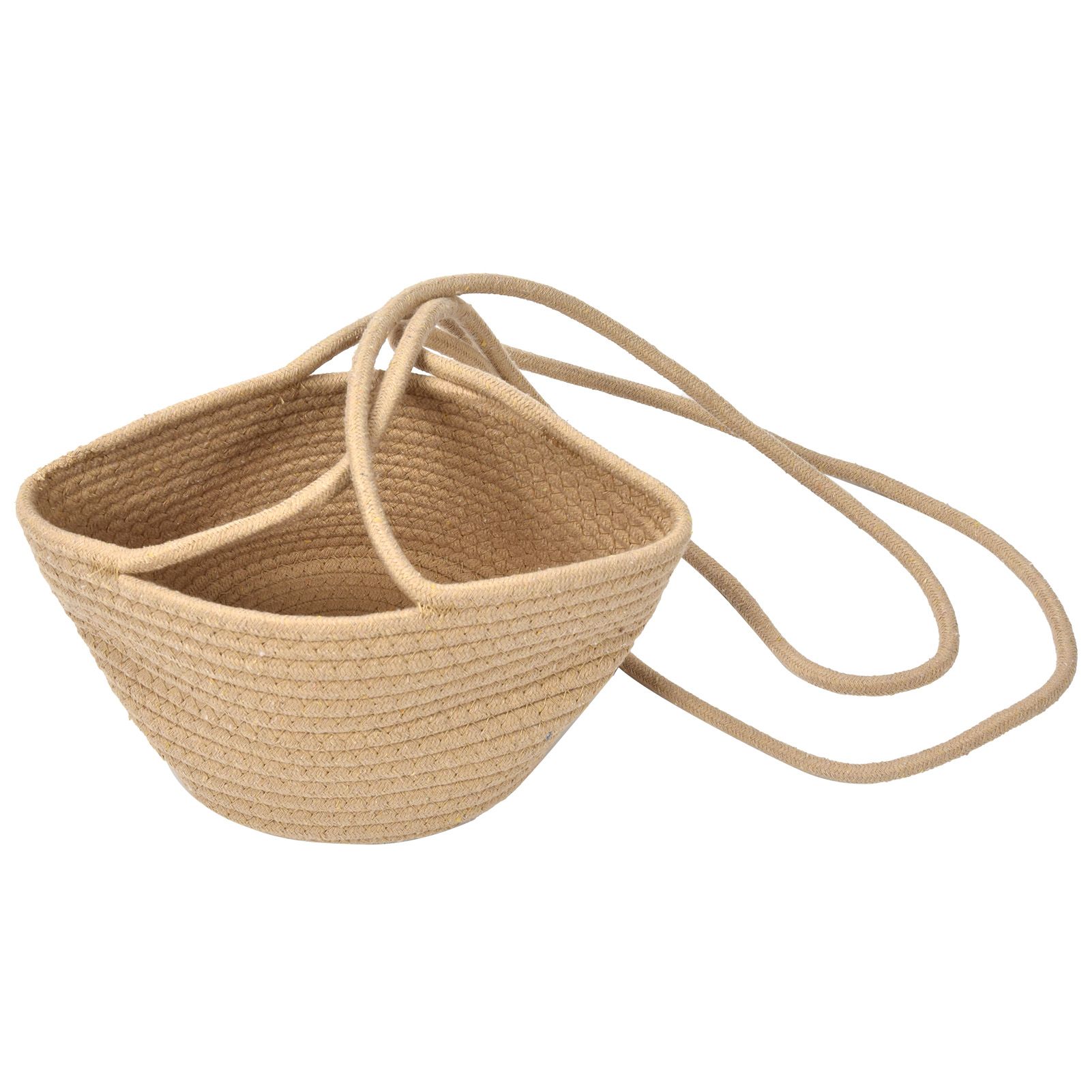 Hanging Flower Basket Woven Basket Suspended Flowerpot Plant Storage view 5