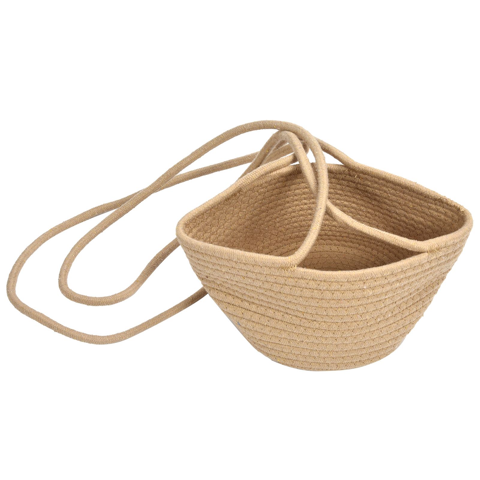 Hanging Flower Basket Woven Basket Suspended Flowerpot Plant Storage view 6