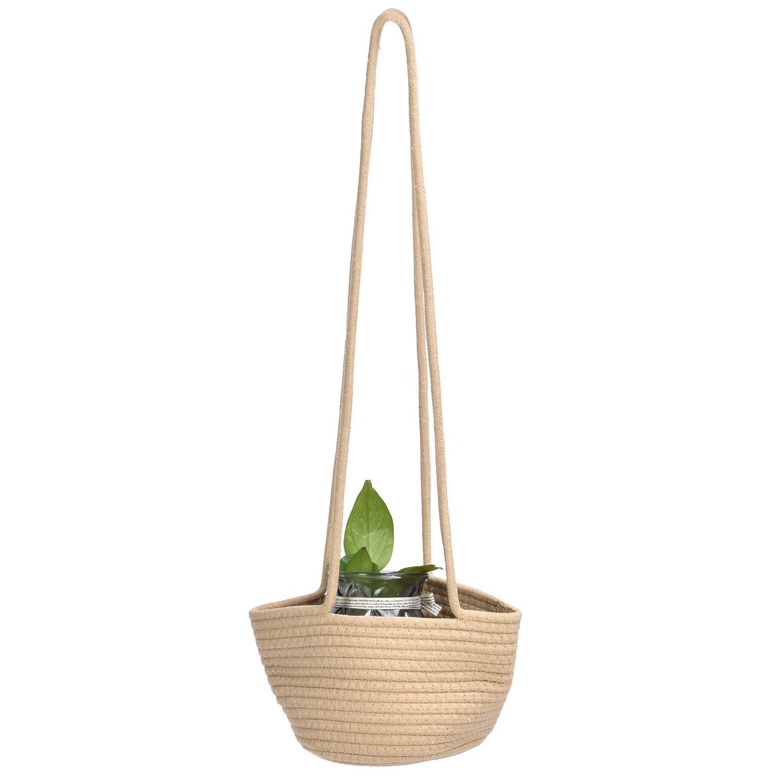 Hanging Flower Basket Woven Basket Suspended Flowerpot Plant Storage view 9