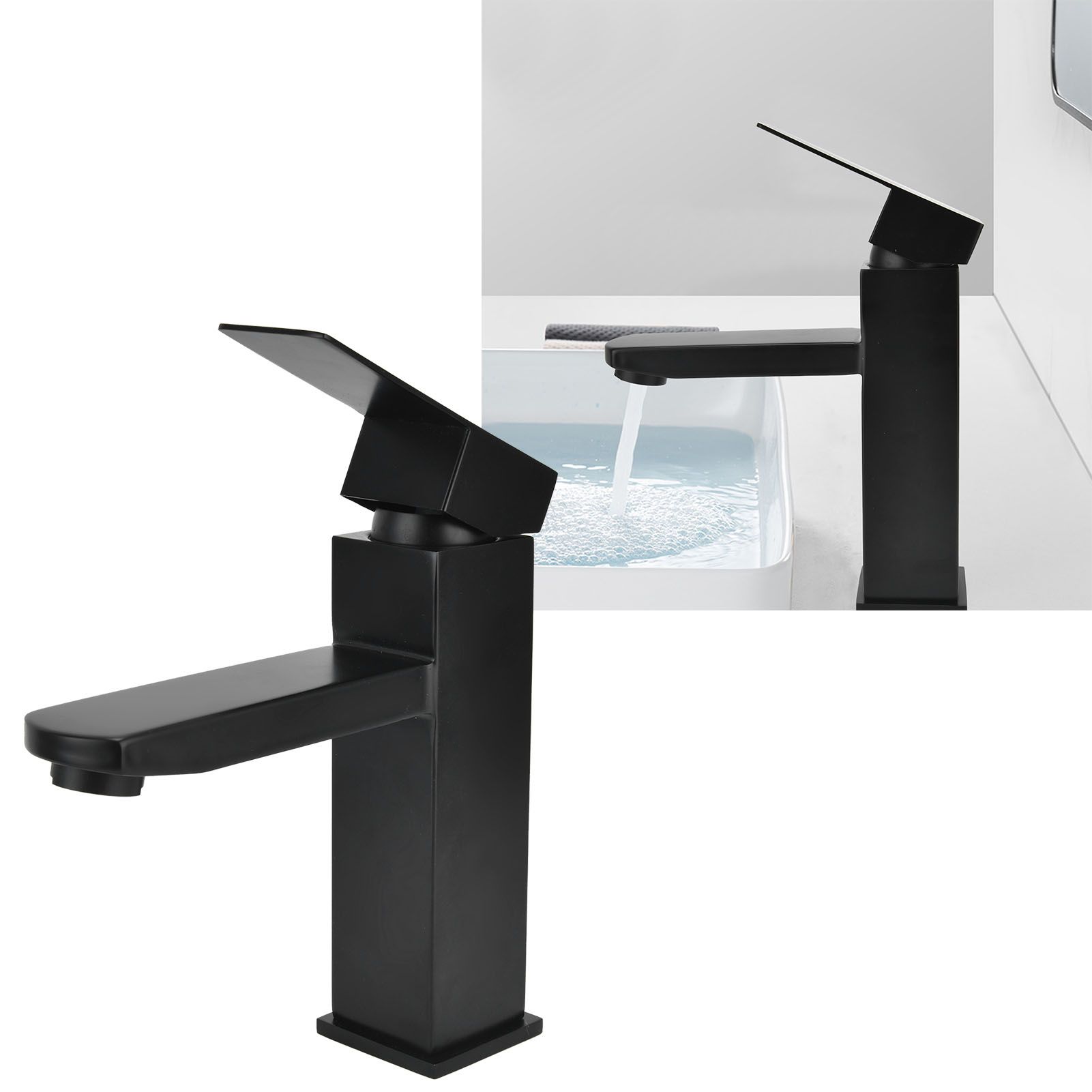 M32 304 Stainless Steel Water Tap Hot Cold Mixing Faucet with Long Handle for view 12