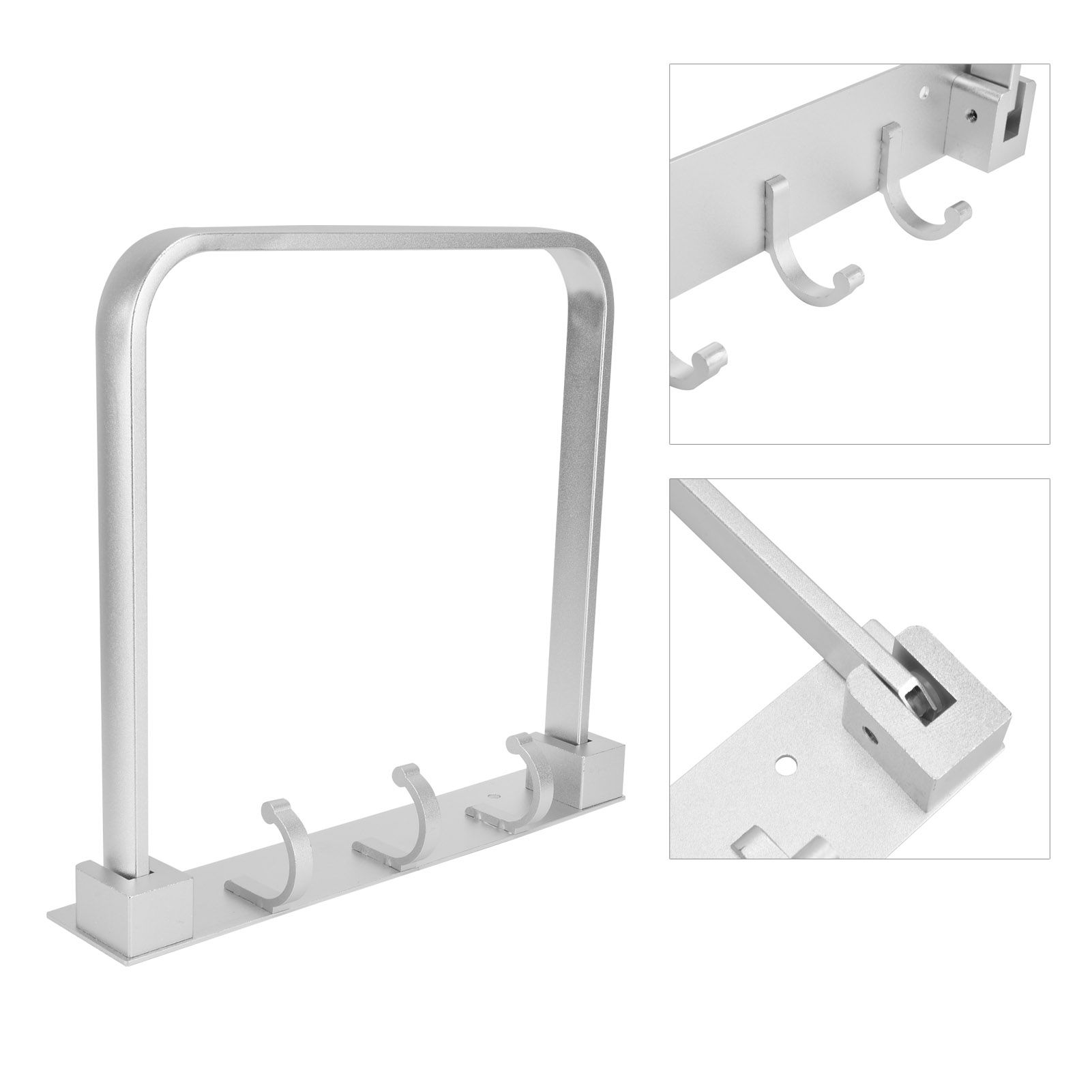 Collapsible Bathroom Rack with Row Hooks Multifunctional WallMounted Towel view 9