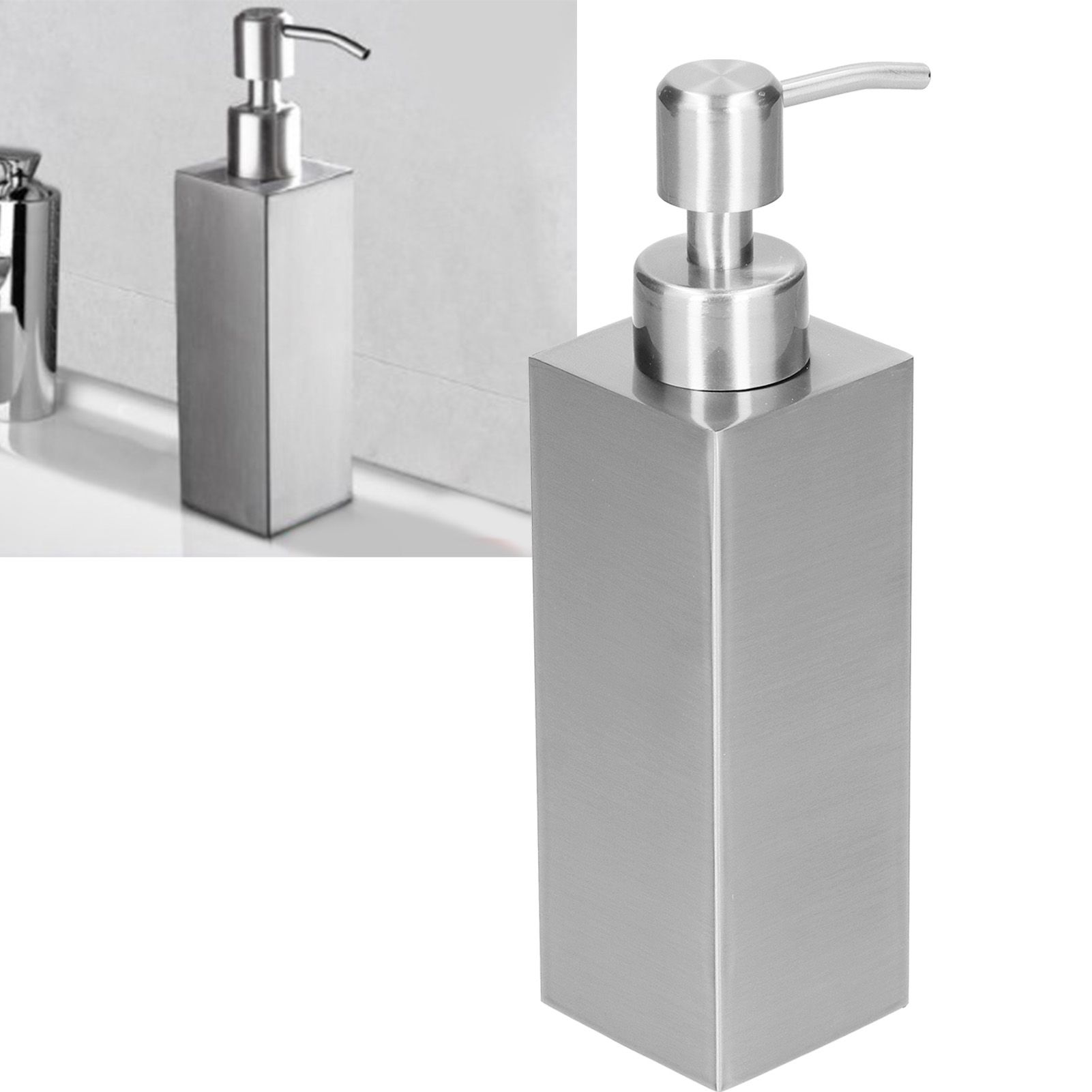 250ml Soap Dispenser Manual Press 304 Stainless Steel Lotion Bottle for view 12