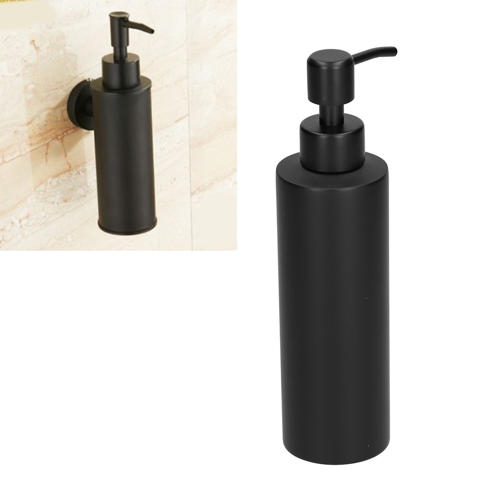 304 Stainless Steel Black Lotion Bottle Slim Soap Dispenser for Bathroom Home view 12