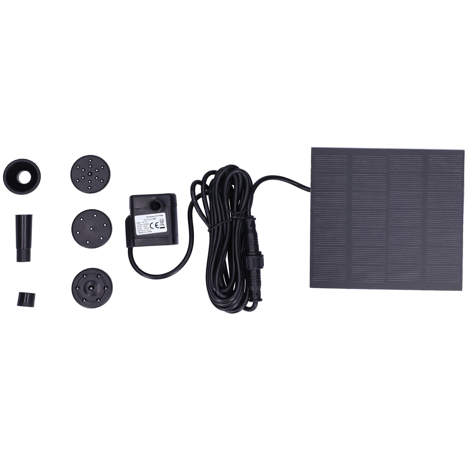 DC Brushless Solar Fountain Pump 180L Floating Waterfall Fountain Pond Garden view 2