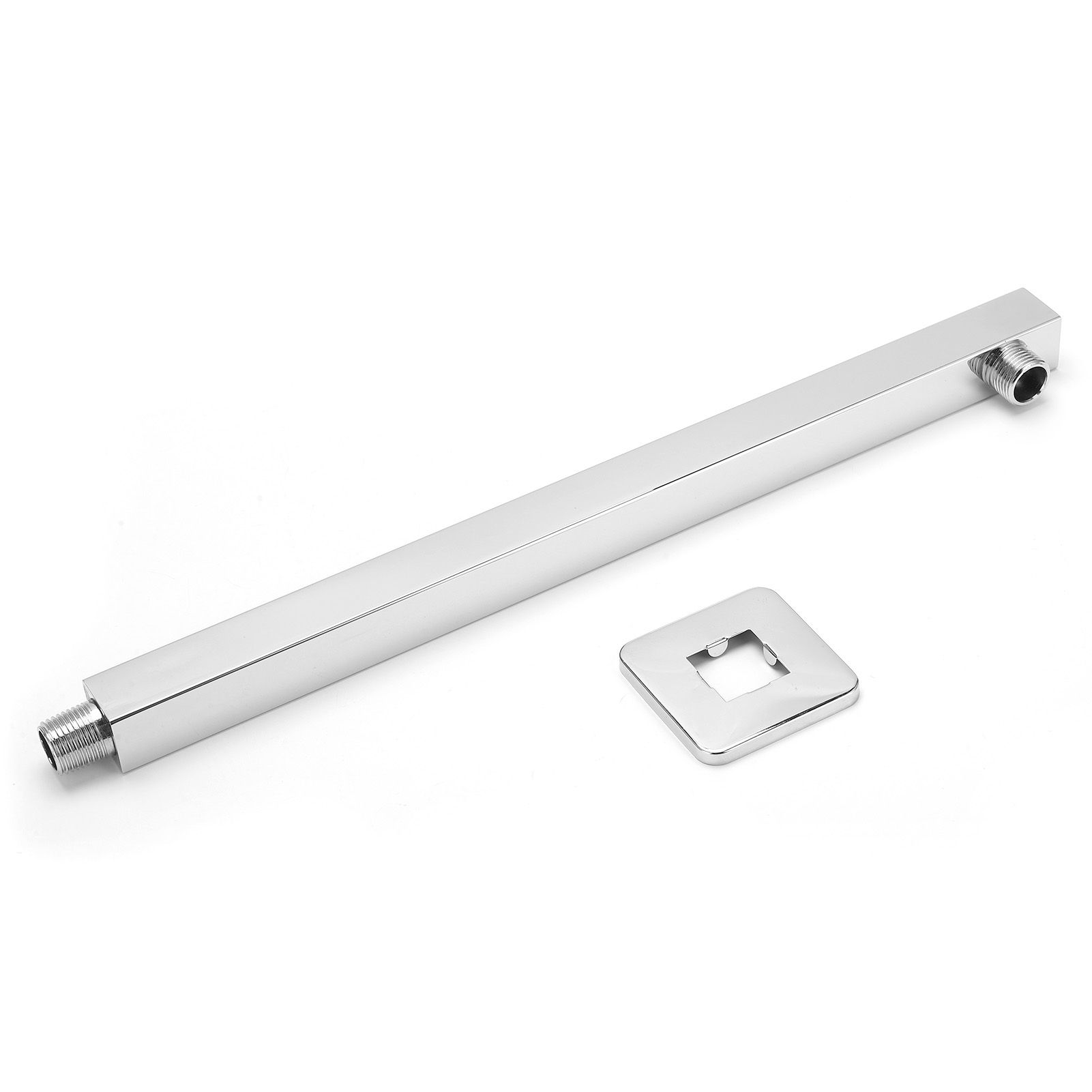 NPT1/2 Wall Shower Arm with Decorative Cover Electroplating Shower Extension view 2