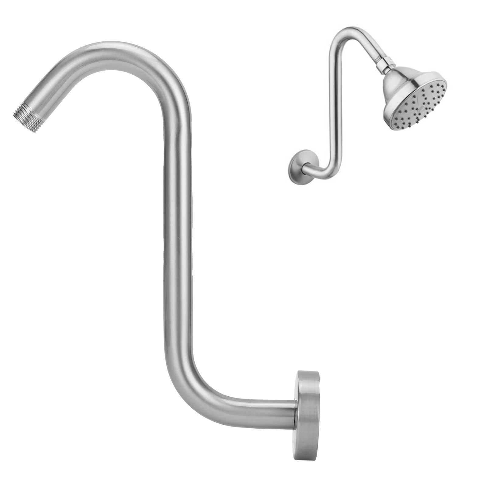 NPT1/2 High Rise Shower Arm SShape Shower Head Extension Arm Bathroom Accessory view 11
