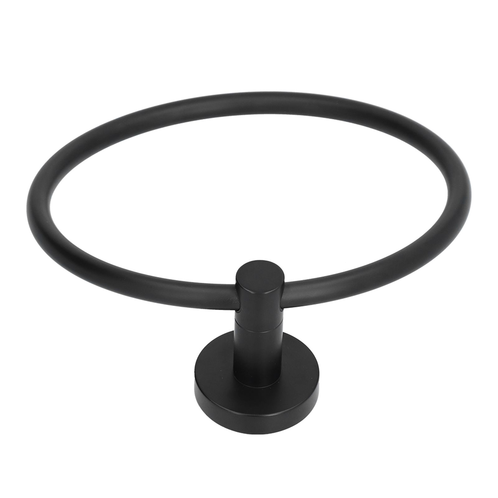 Towel Ring 304 Stainless Steel Wall Mount Matte Black Towel Holder Rack for view 4