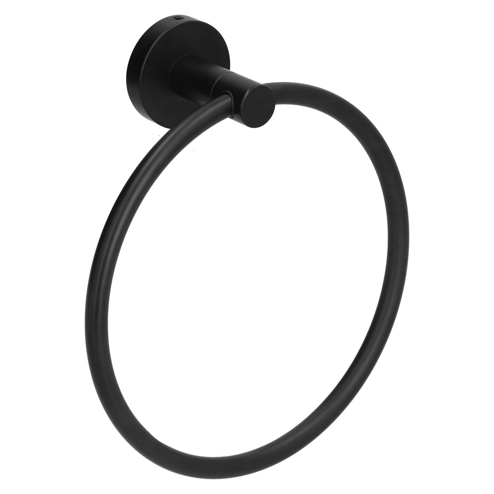 Towel Ring 304 Stainless Steel Wall Mount Matte Black Towel Holder Rack for view 9