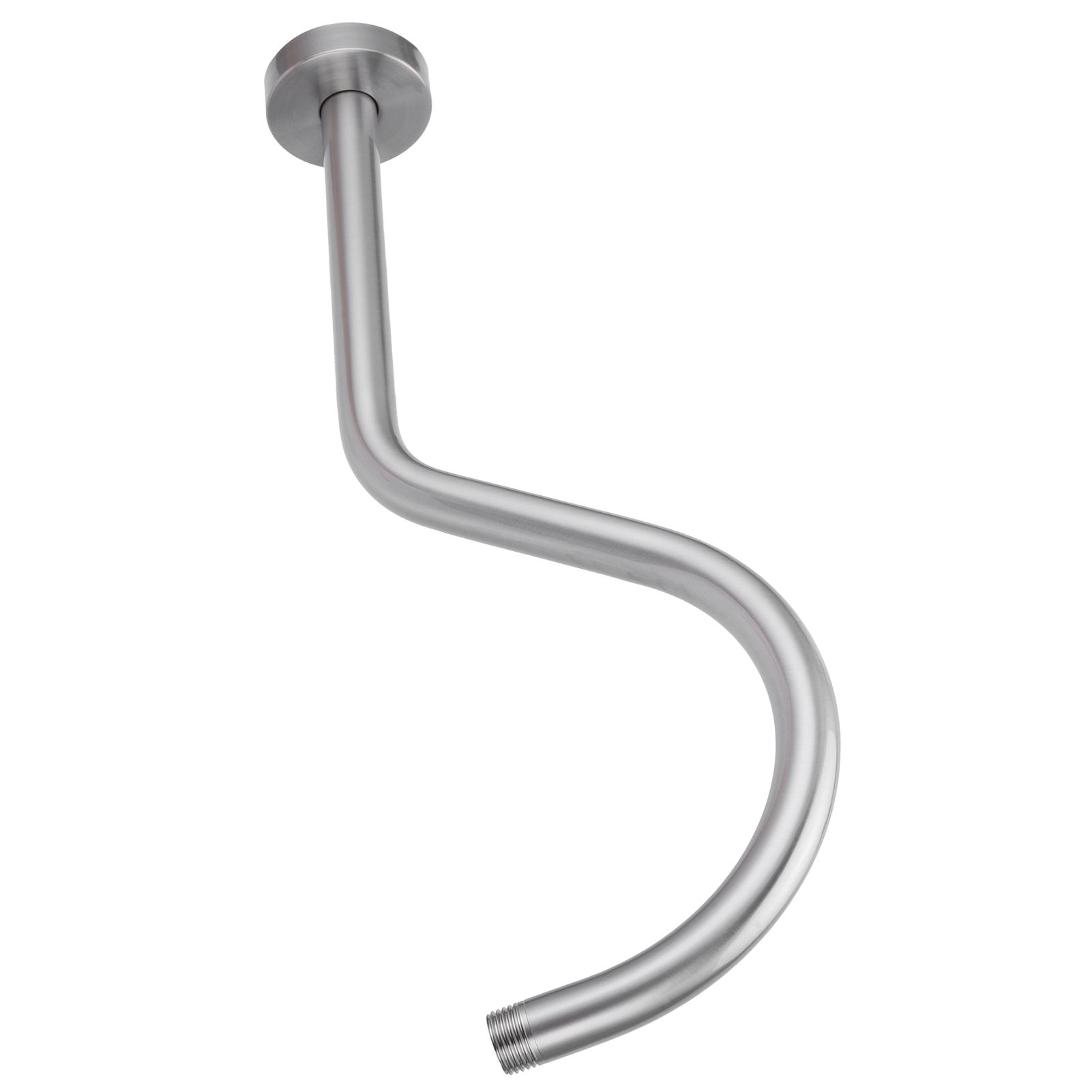 NPT1/2 Shower Arm Kit 17in WallMounted Brushed Shower Head Extension Rod Pipe view 3