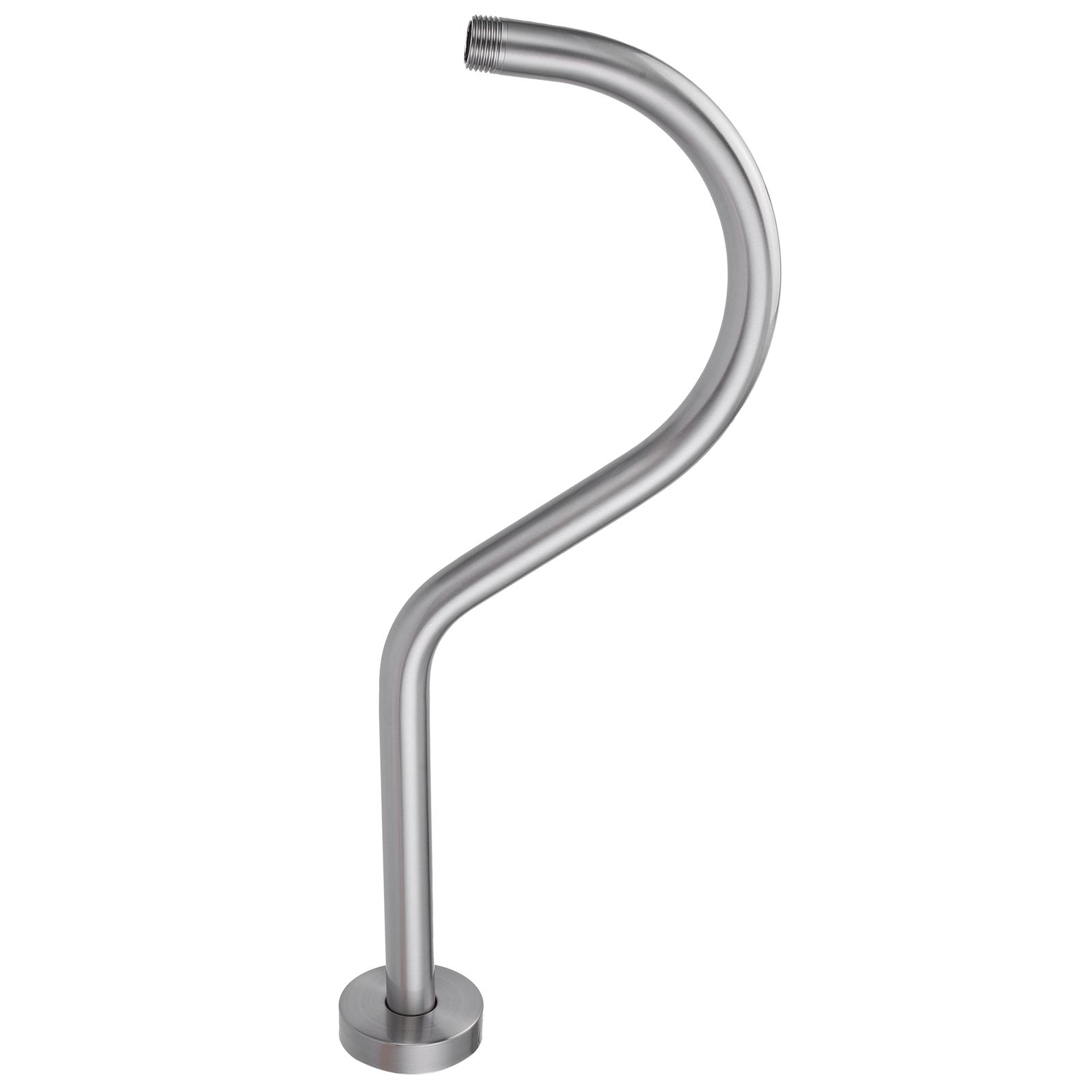 NPT1/2 Shower Arm Kit 17in WallMounted Brushed Shower Head Extension Rod Pipe view 8