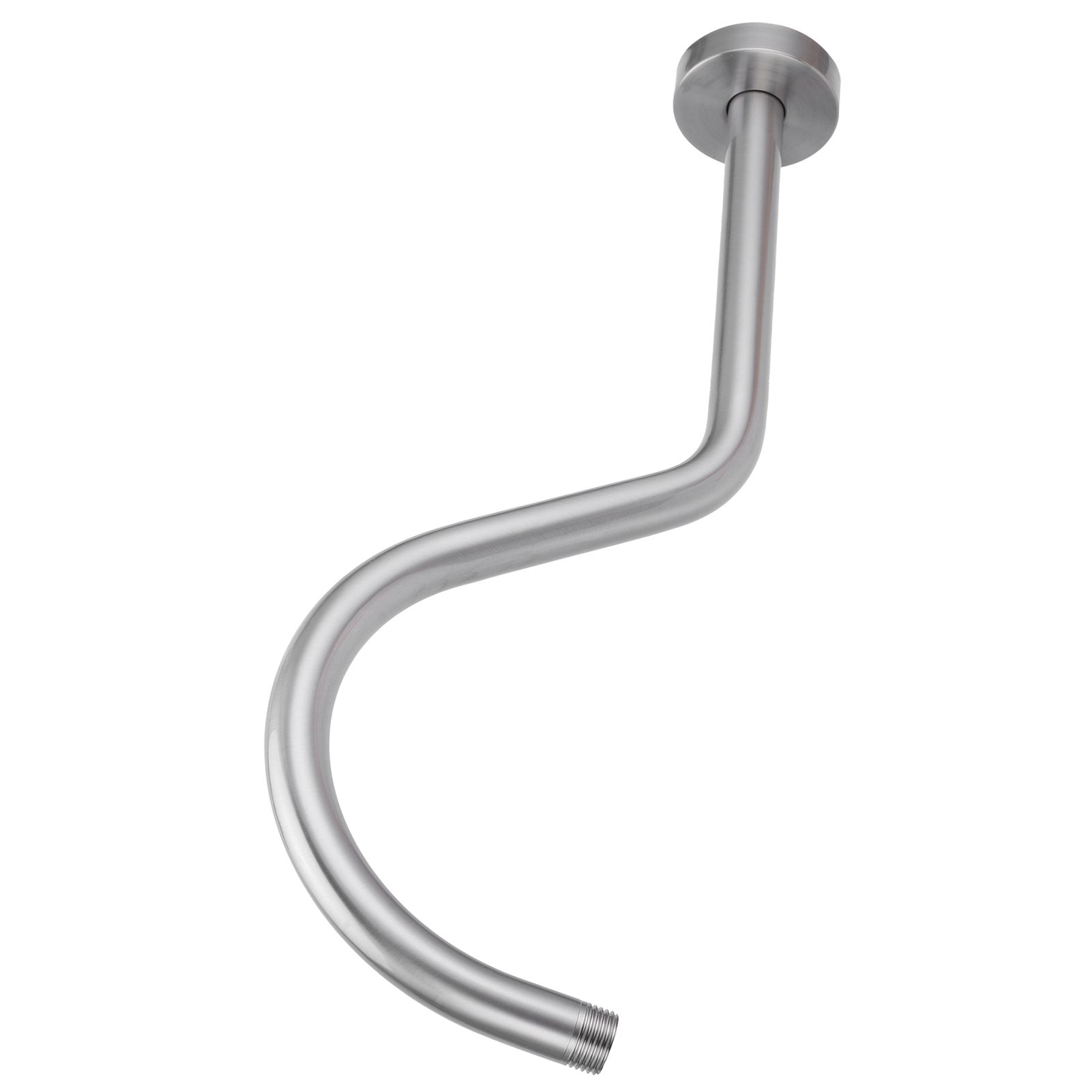 NPT1/2 Shower Arm Kit 17in WallMounted Brushed Shower Head Extension Rod Pipe view 10