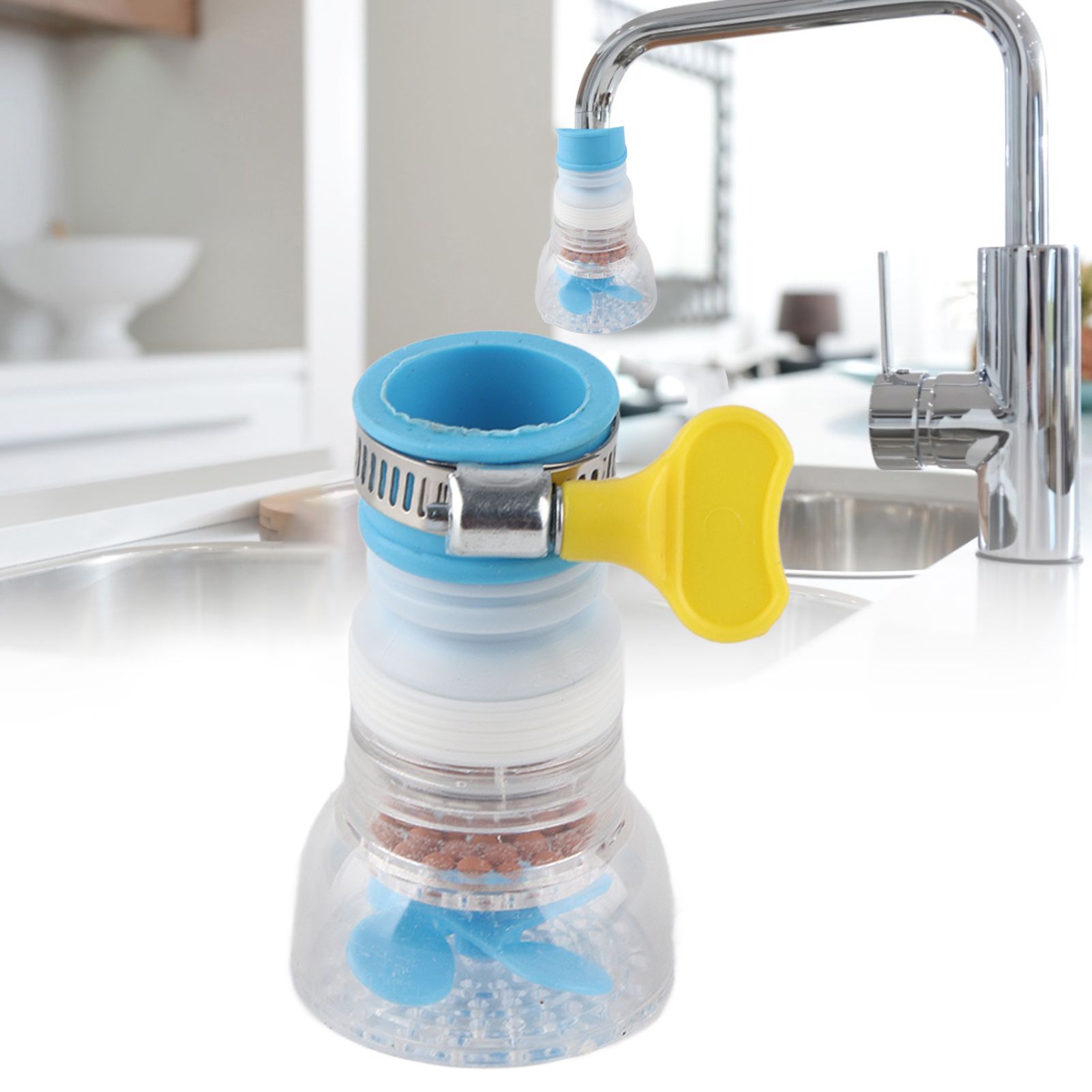 3Pcs Retractable Water Tap Filter Foldable Kitchen Faucet Filter for Home view 12