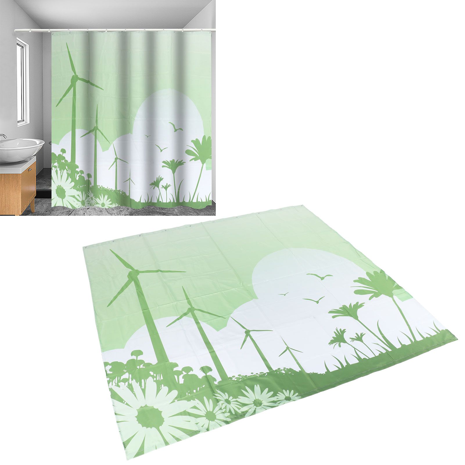 Blackout Curtains Waterproof Shower Curtain Blocking Drapes Window Curtain view 12