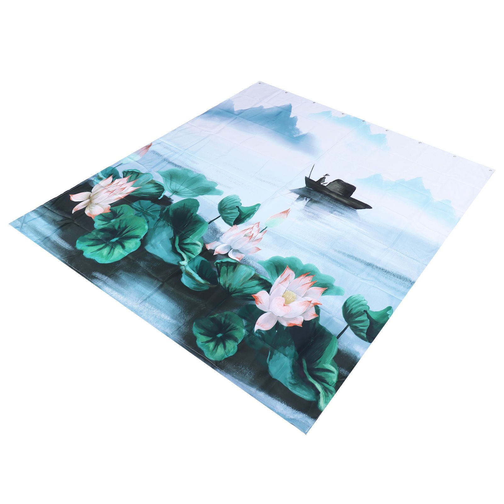 Blackout Curtains Waterproof Flower Pattern Shower Curtain Window Panels for view 3