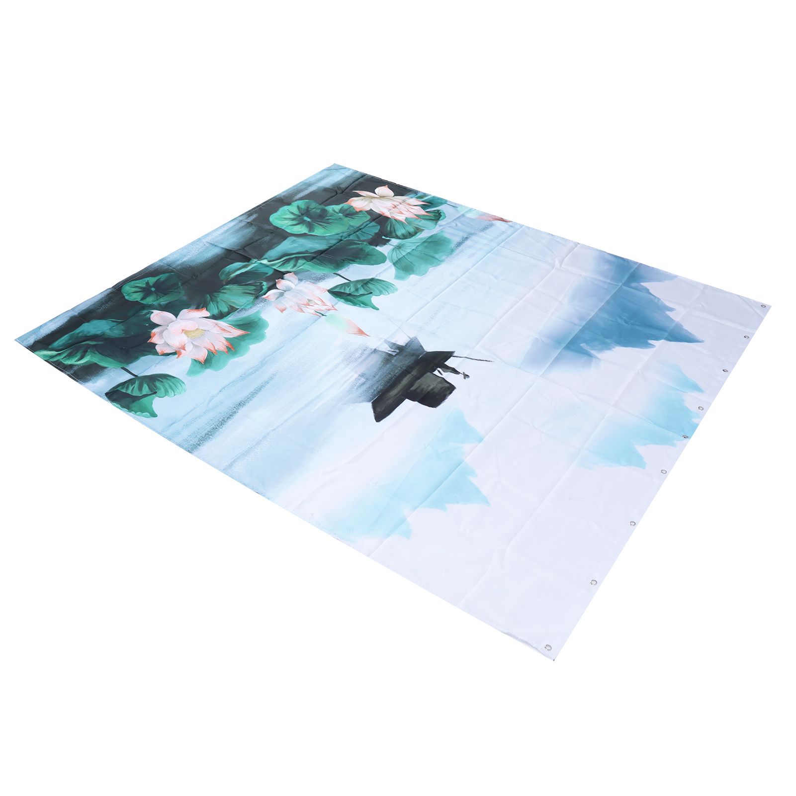 Blackout Curtains Waterproof Flower Pattern Shower Curtain Window Panels for view 5