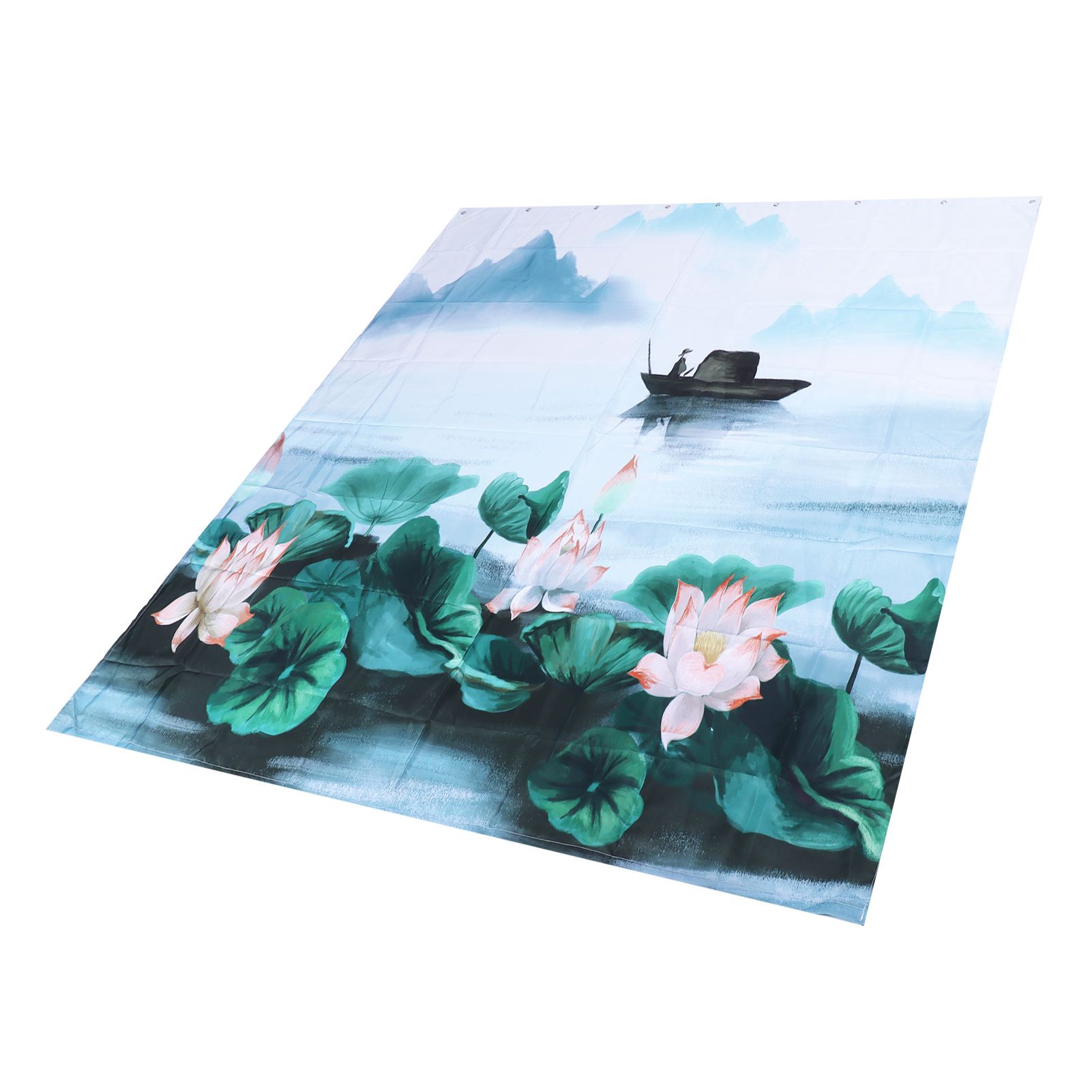 Blackout Curtains Waterproof Flower Pattern Shower Curtain Window Panels for view 6