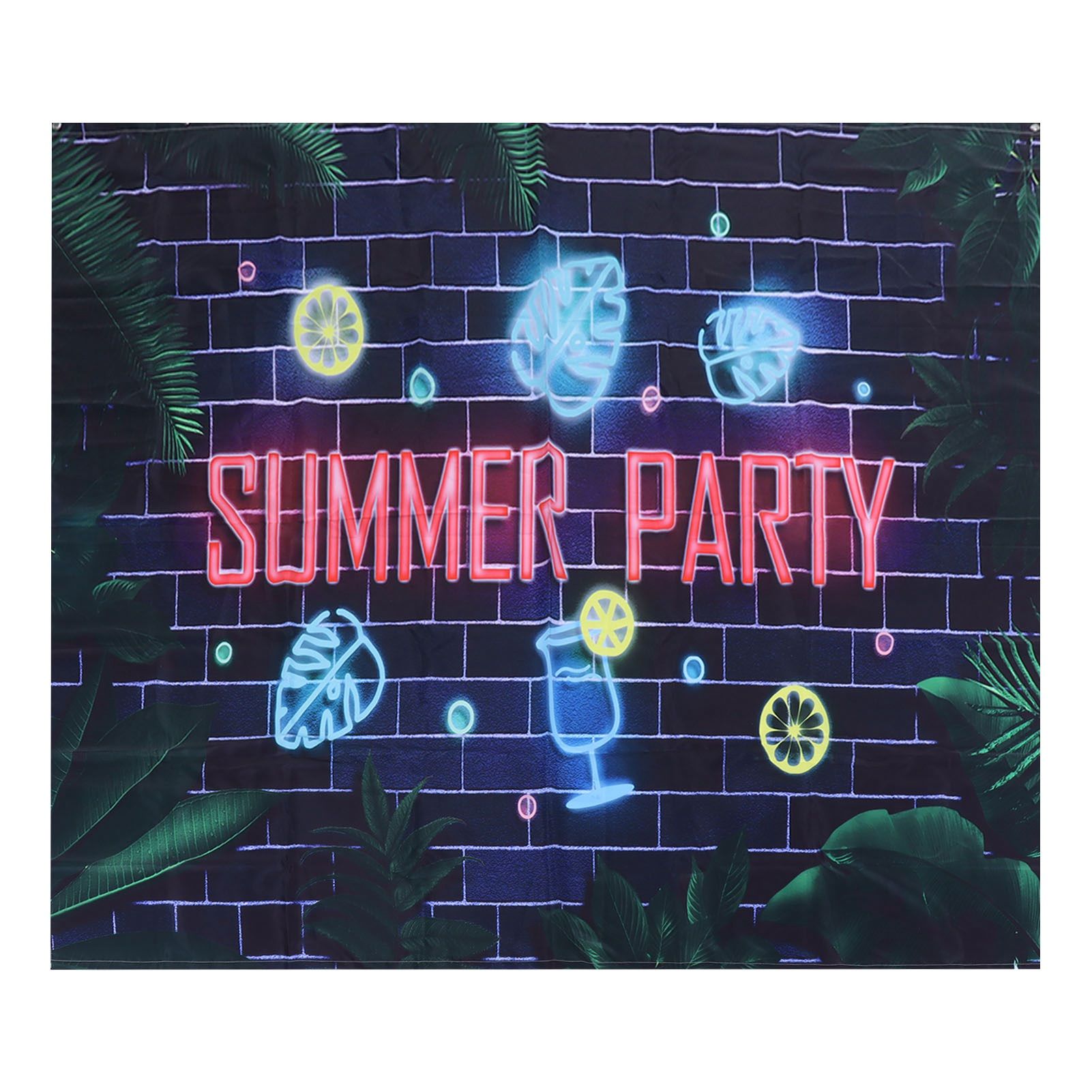 Summer Pattern Polyester Shower Curtain PunchFree Waterproof Bathroom Curtain view 9