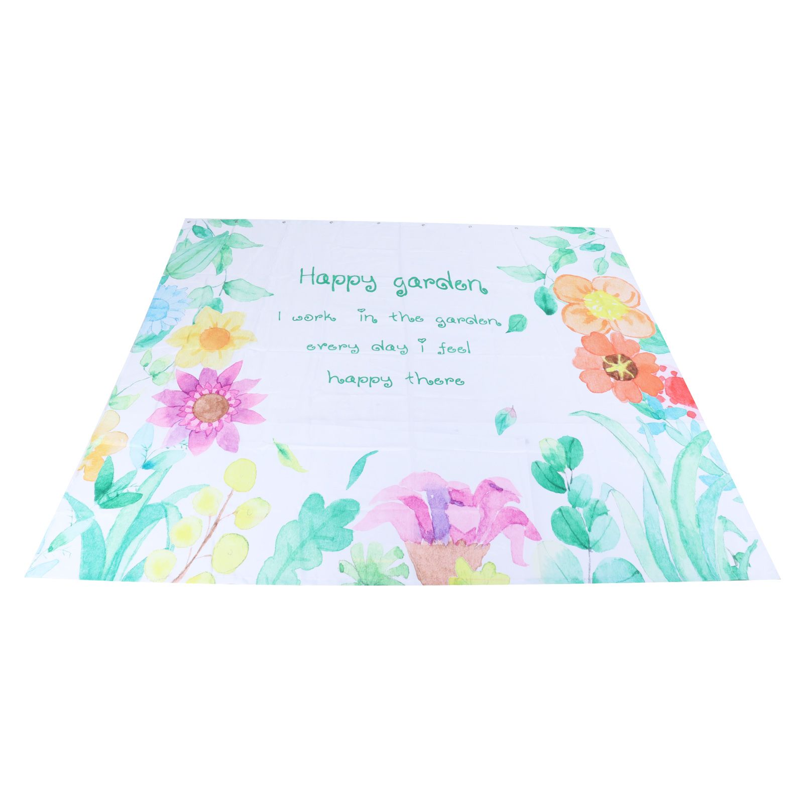 Floral Pattern Shower Curtain Summer Polyester Waterproof Curtain Bathroom