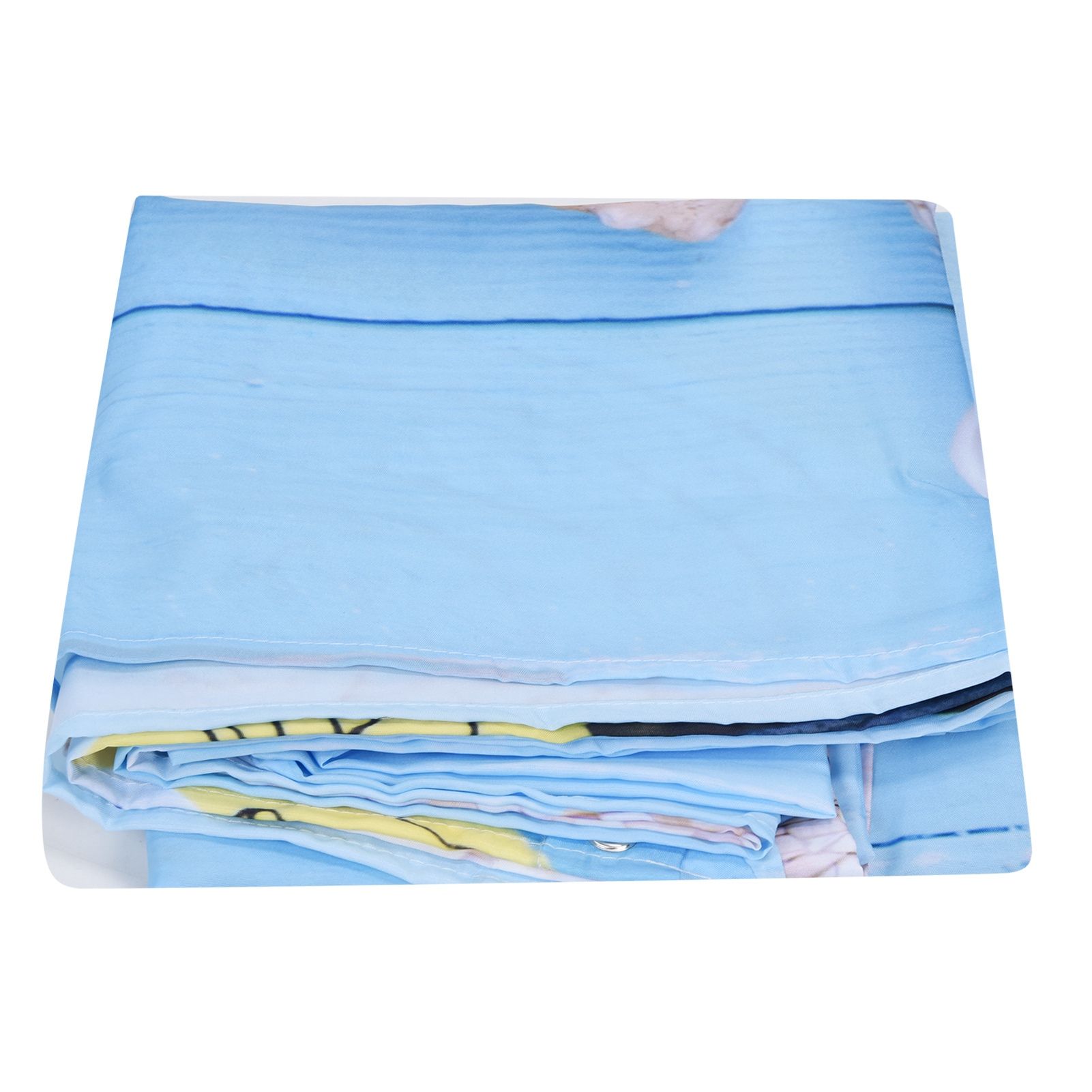 Beach Pattern Shower Curtain Waterproof Polyester Bathroom Curtain with Hooks view 6