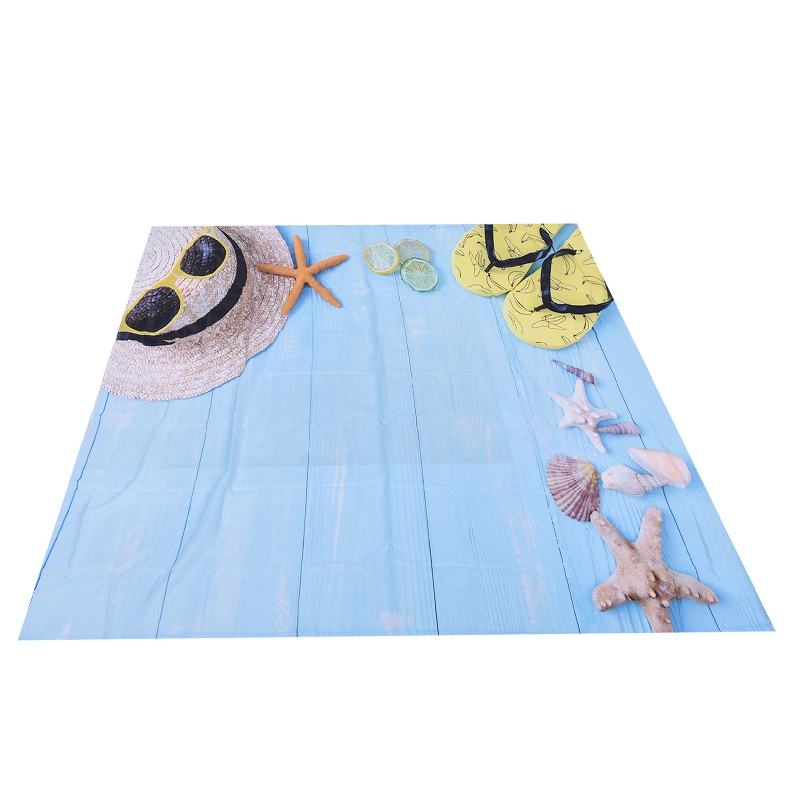 Beach Pattern Shower Curtain Waterproof Polyester Bathroom Curtain with Hooks view 8