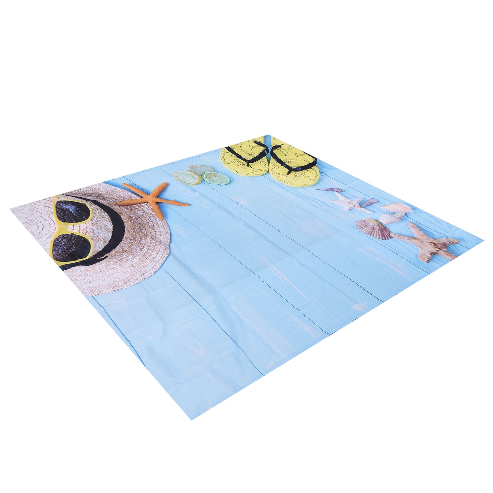 Beach Pattern Shower Curtain Waterproof Polyester Bathroom Curtain with Hooks view 10