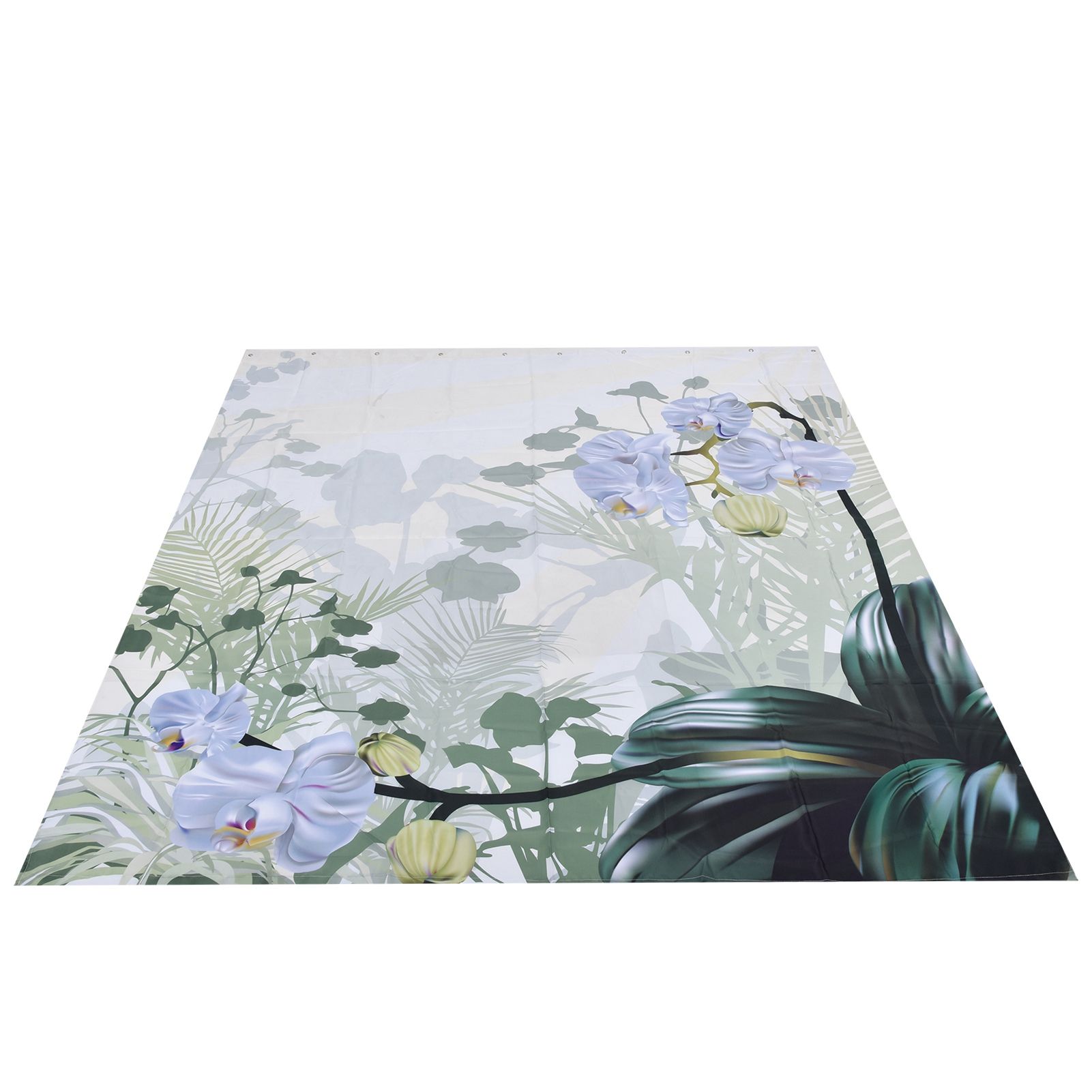 Flower Plants Pattern Shower Curtain Waterproof Polyester Bathroom Curtain view 7