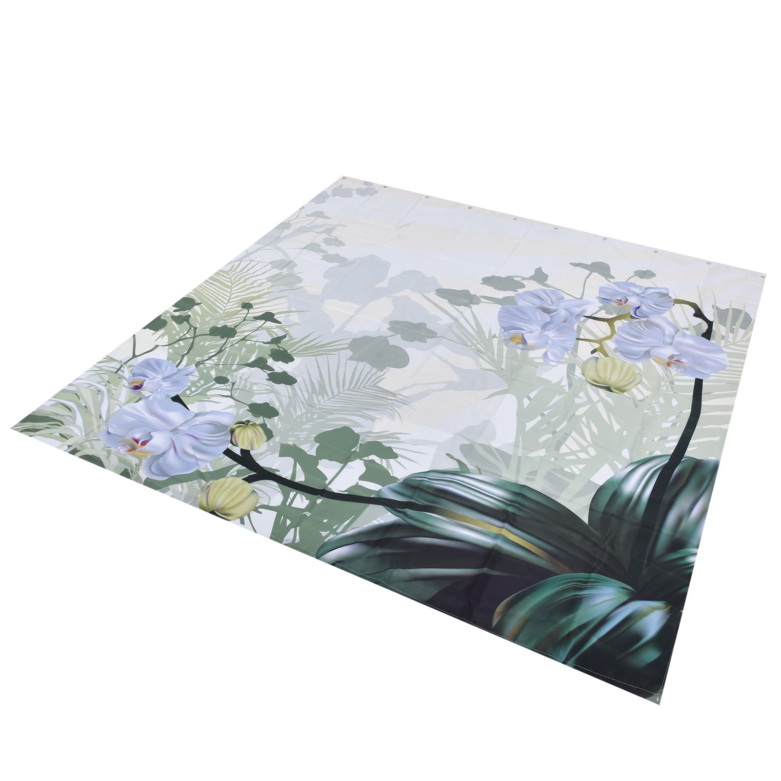 Flower Plants Pattern Shower Curtain Waterproof Polyester Bathroom Curtain view 9