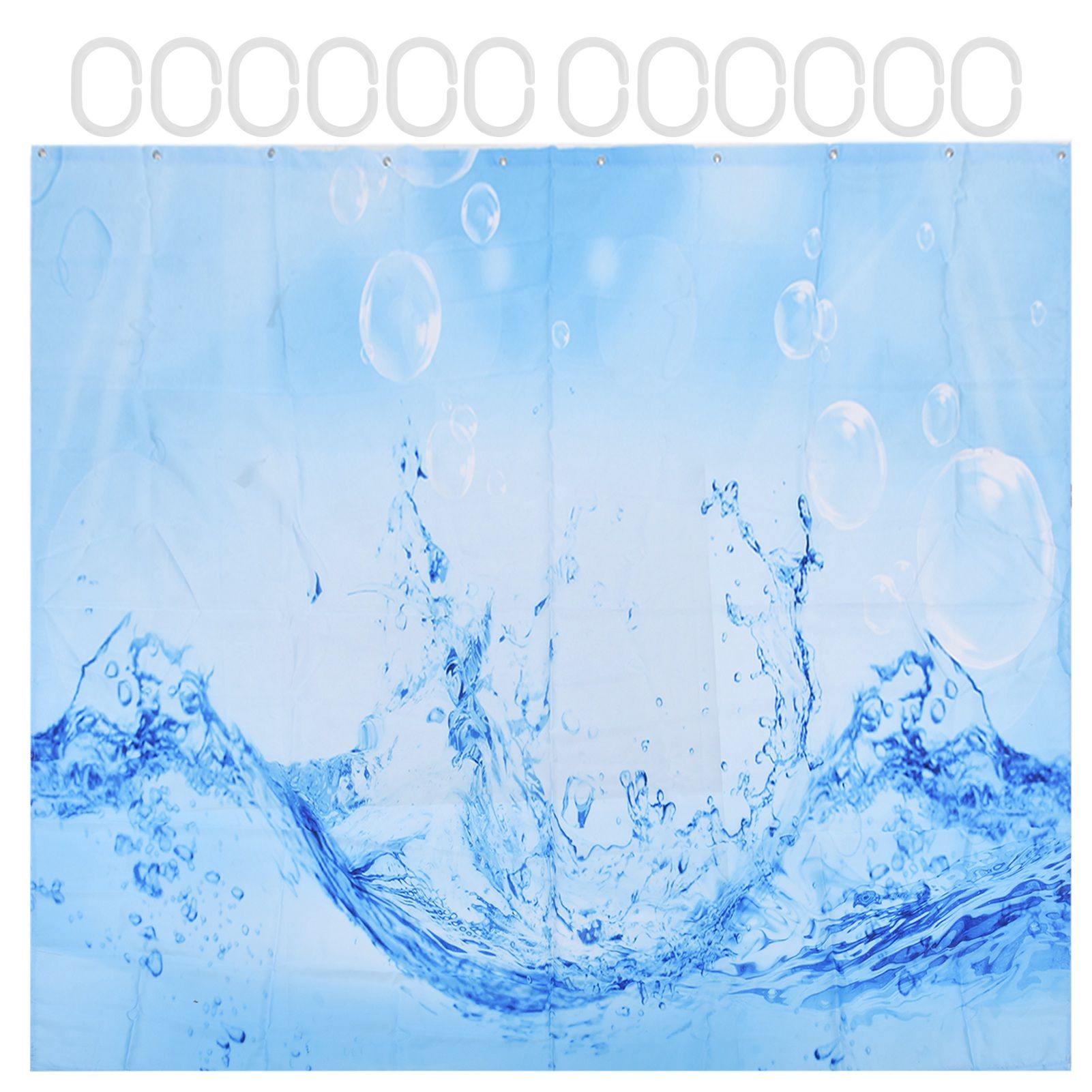 Innovative Pattern Curtain Waterproof Bright Color Shower Curtain for Bathroom view 4