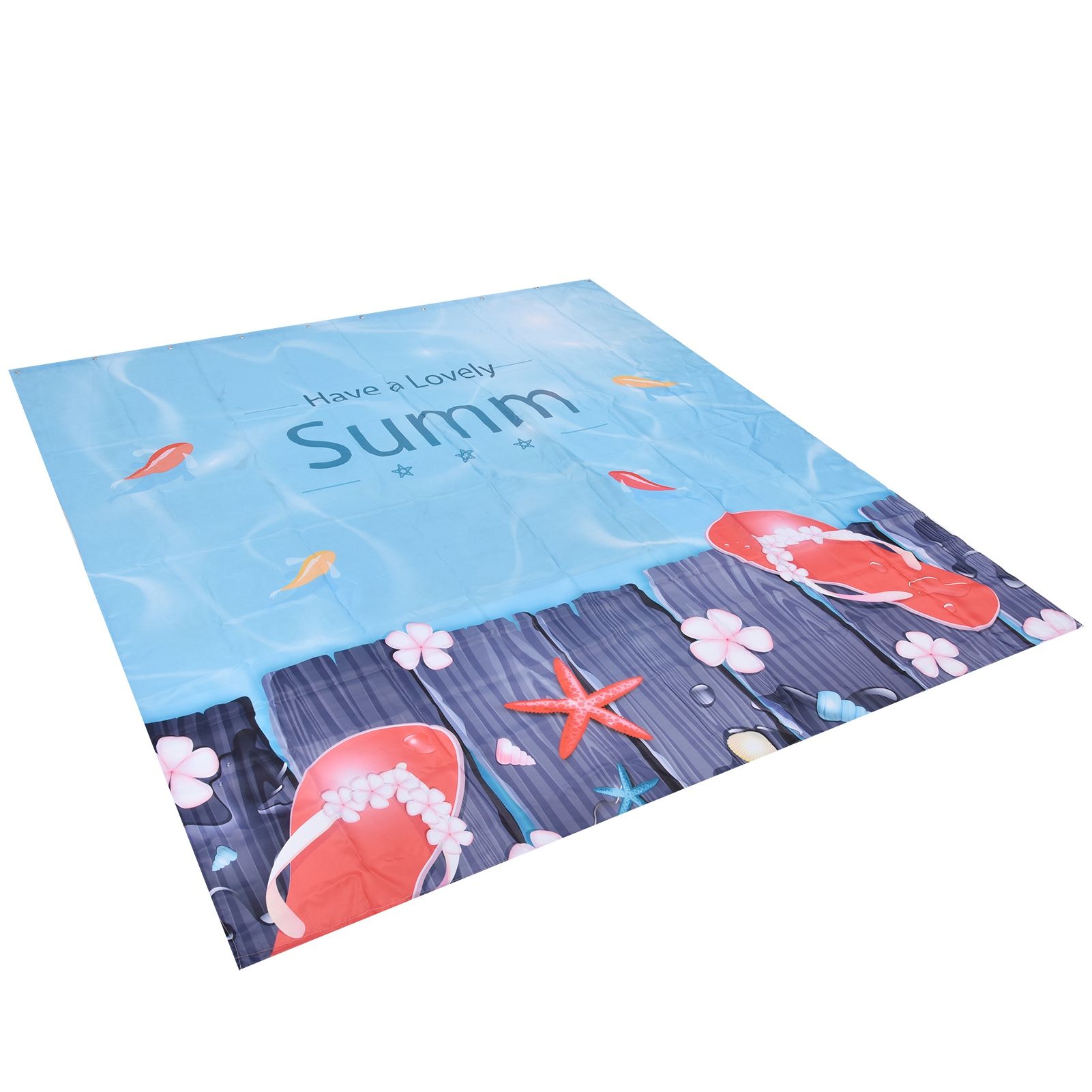Summer Cool Curtain with Hook Waterproof Shower Curtain for Bathroom Home view 3