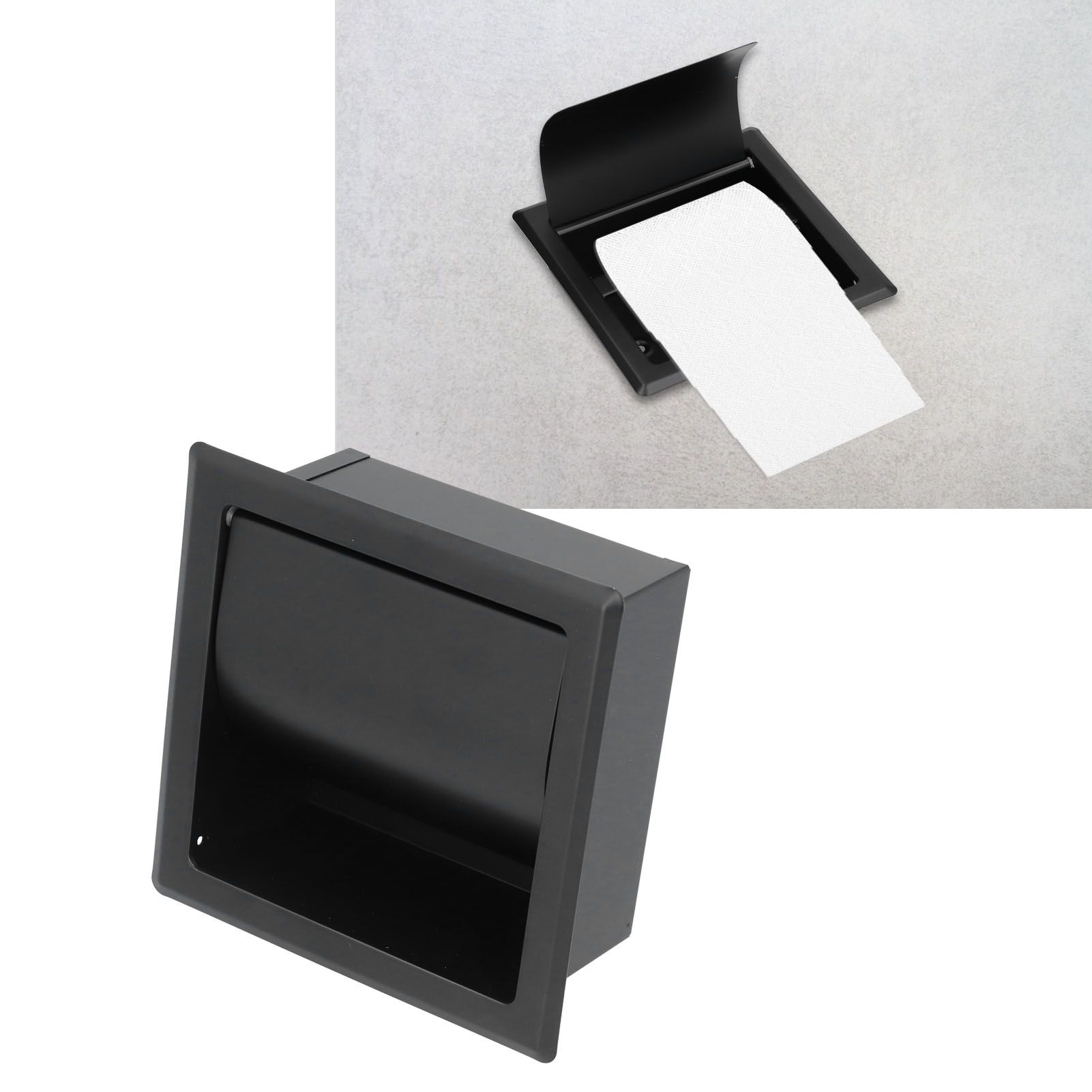 Embedded Toilet Paper Holder 304 Stainless Steel Roll Paper Rack for Home view 12