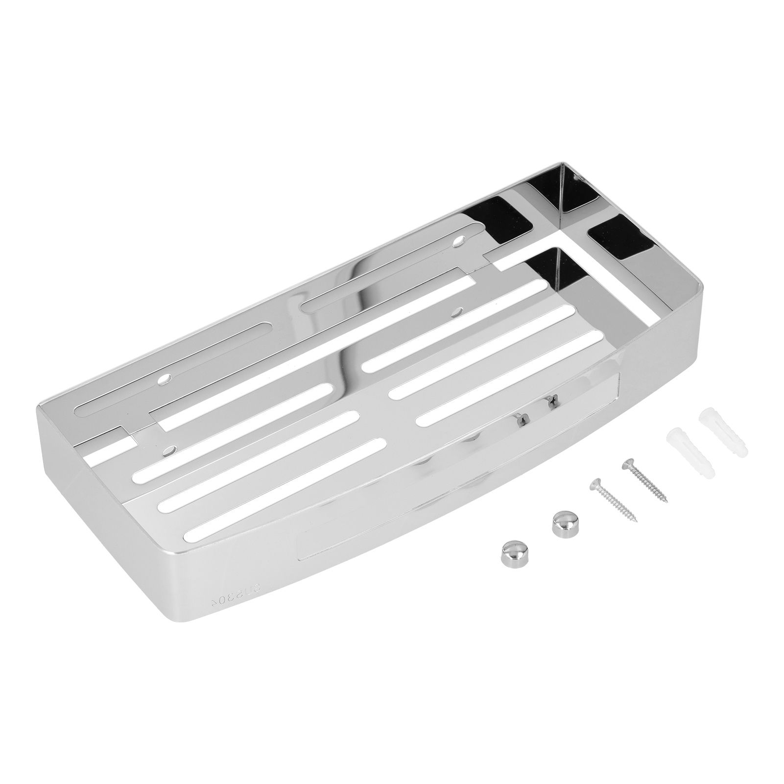 304 Stainless Steel Soap Holder Kitchen Sponge Tray Wall Mounted Shower Shelf view 3