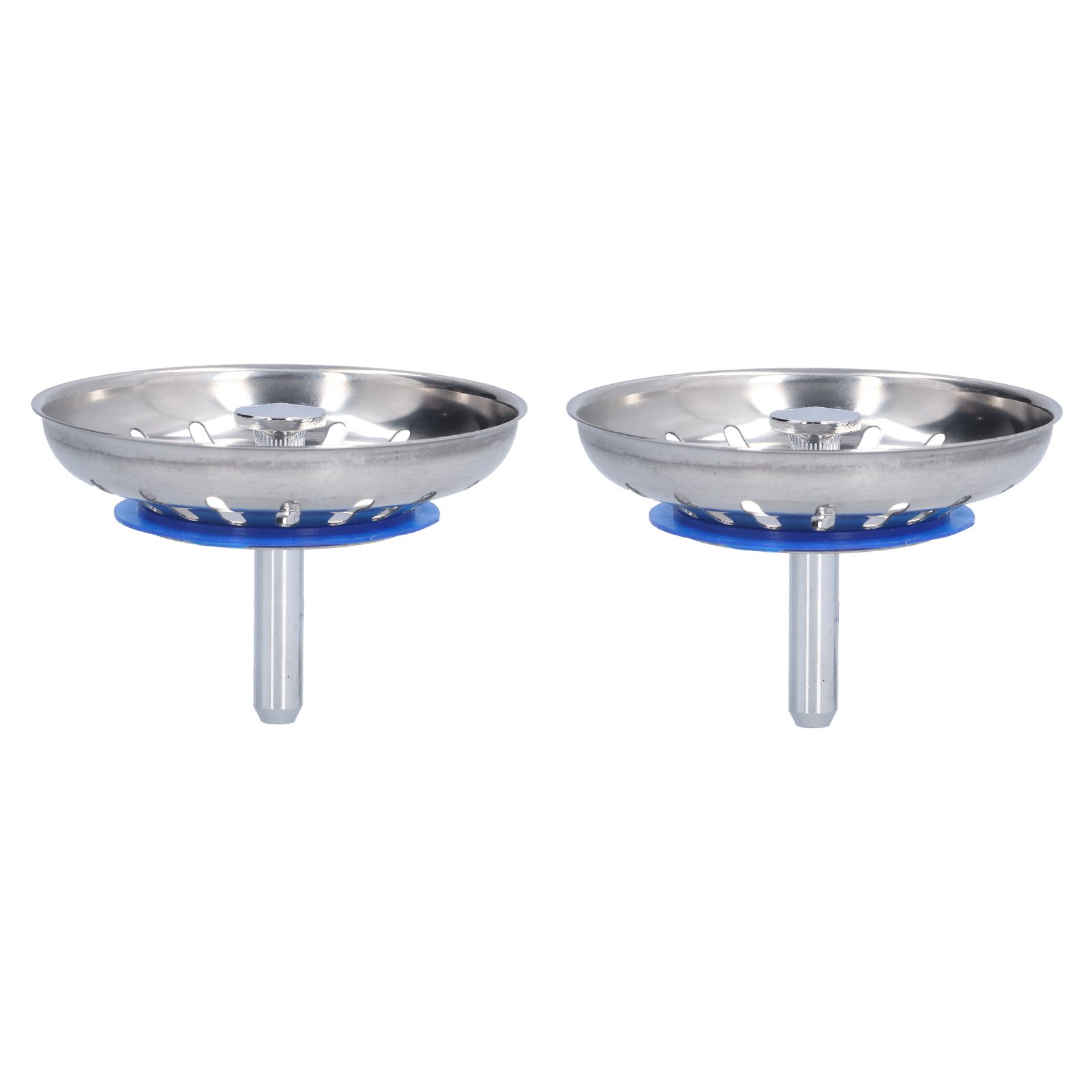 2Pcs Home Kitchen Sink Strainer Plug Stopper 304 Stainless Steel AntiClogging view 2