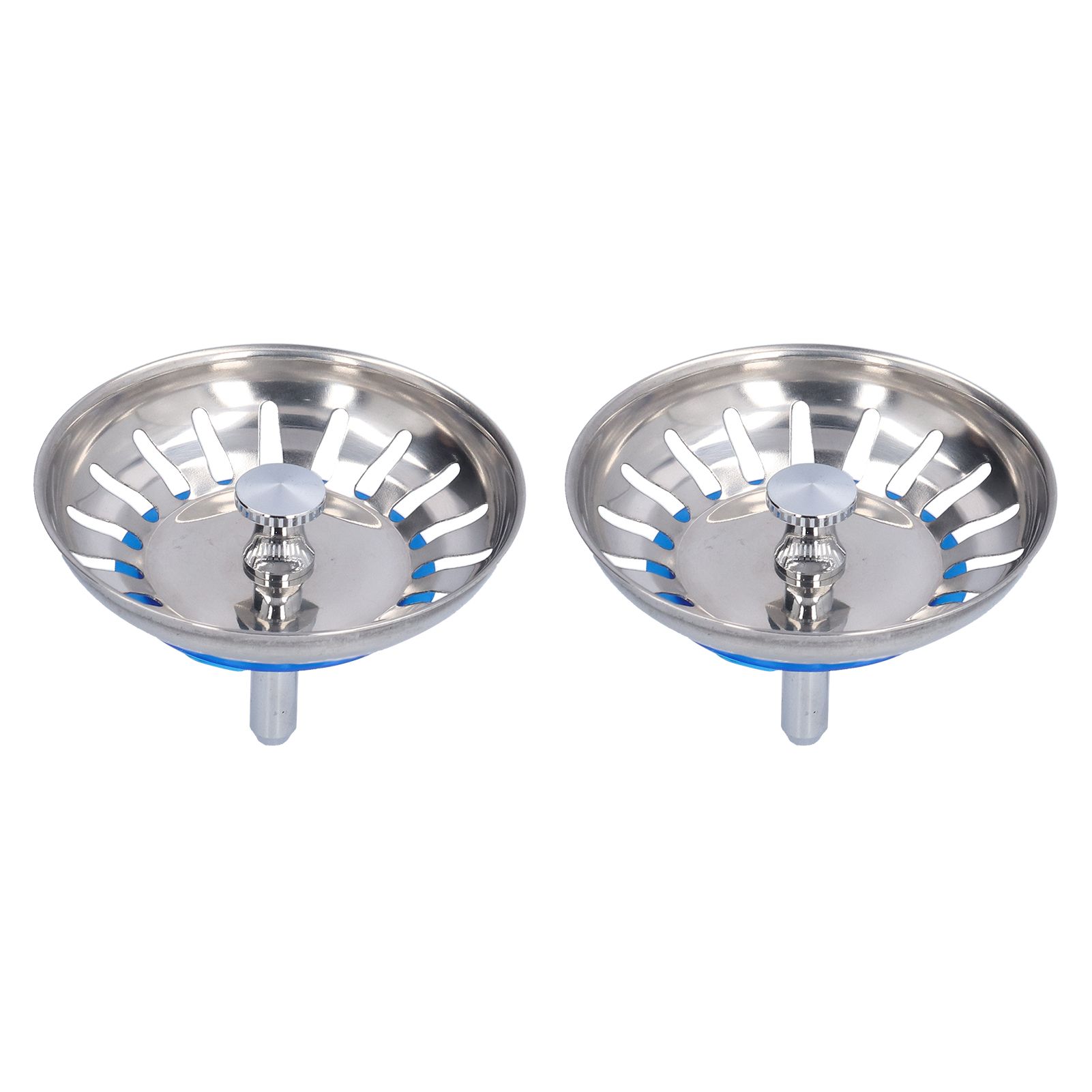 2Pcs Home Kitchen Sink Strainer Plug Stopper 304 Stainless Steel AntiClogging view 3
