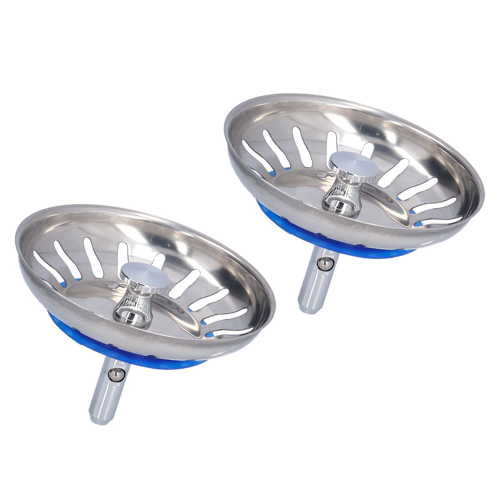 2Pcs Home Kitchen Sink Strainer Plug Stopper 304 Stainless Steel AntiClogging view 4