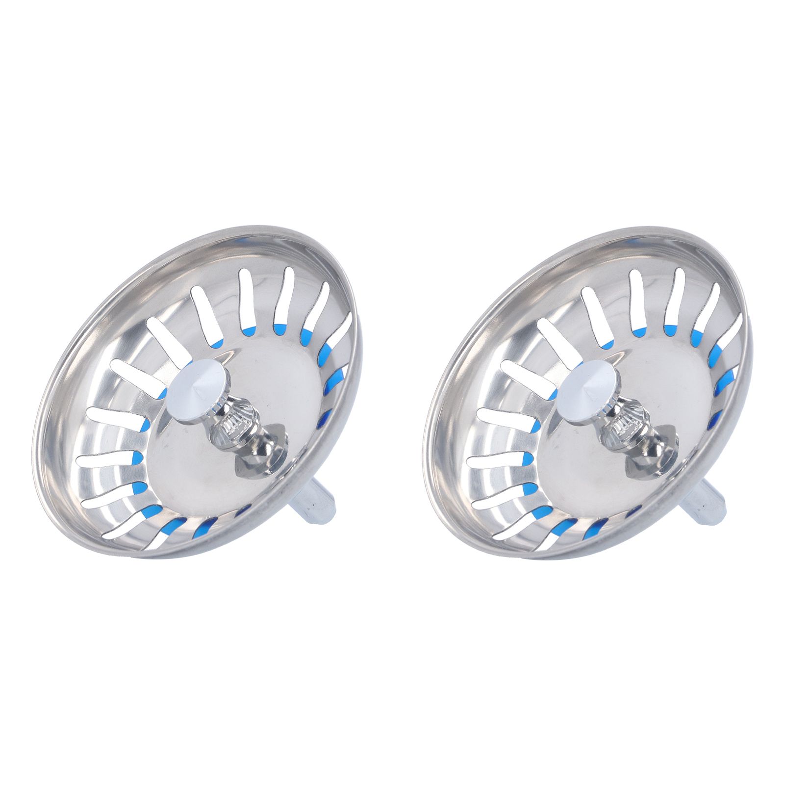 2Pcs Home Kitchen Sink Strainer Plug Stopper 304 Stainless Steel AntiClogging view 5