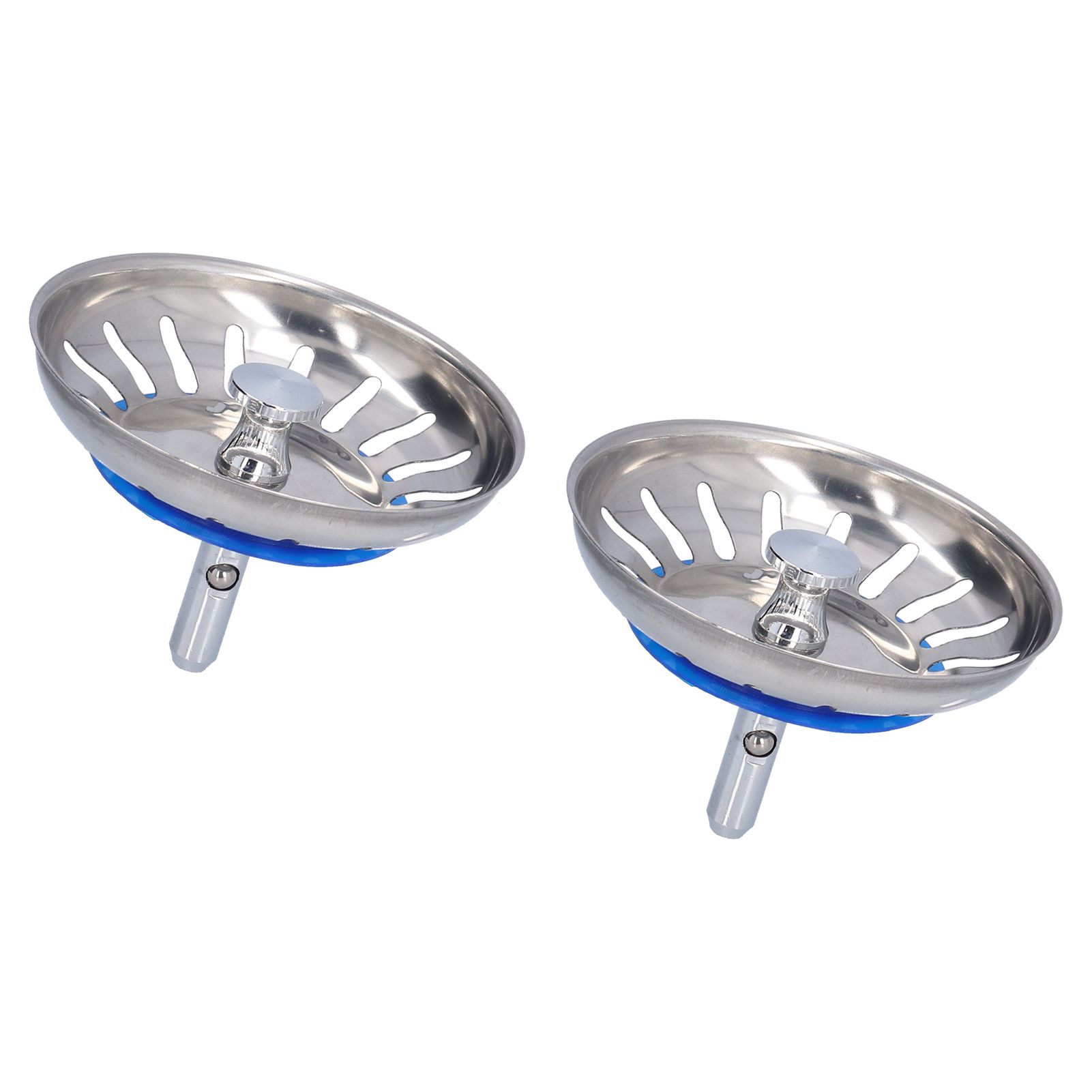 2Pcs Home Kitchen Sink Strainer Plug Stopper 304 Stainless Steel AntiClogging view 6
